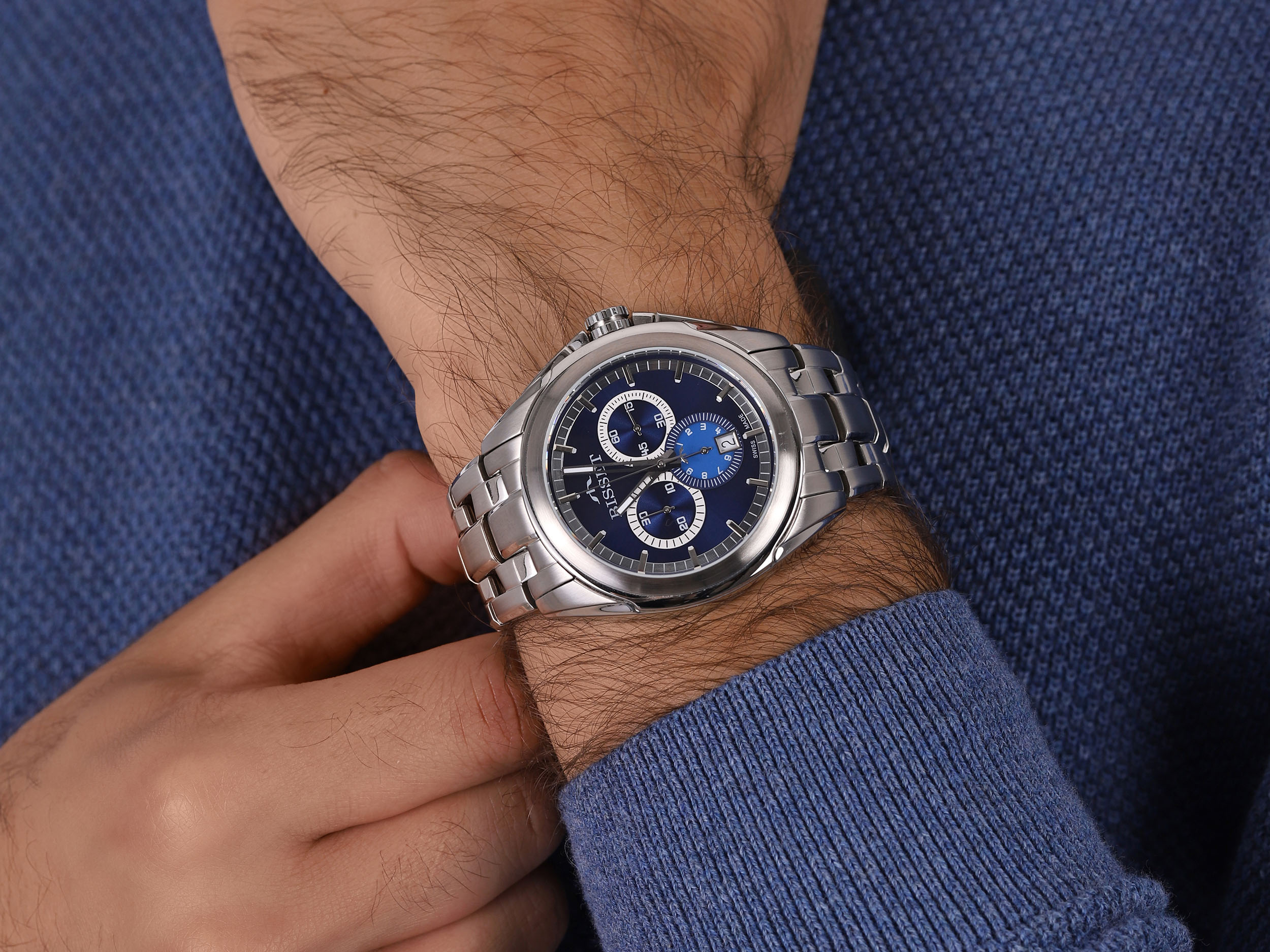 zegarek Bisset BSDD99SIDX10AX męski z chronograf Sportowe - miniatura 4
