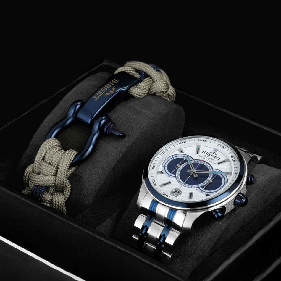 zegarek Bisset BSDE95TISD20AX Scuba Diving męski z chronograf Męskie - miniatura 3
