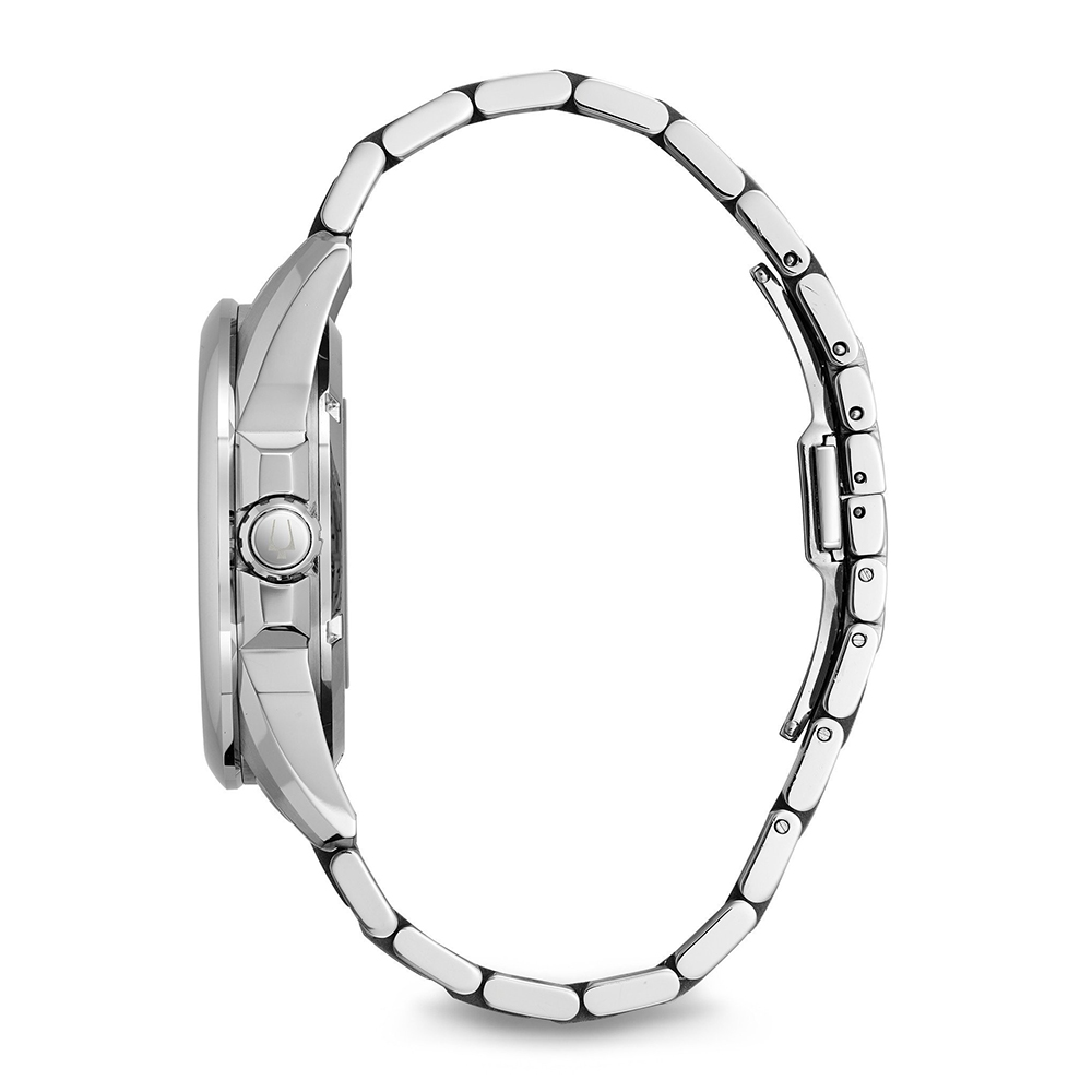 Bulova 96A187 zegarek srebrny klasyczny Automatic bransoleta - miniatura 5