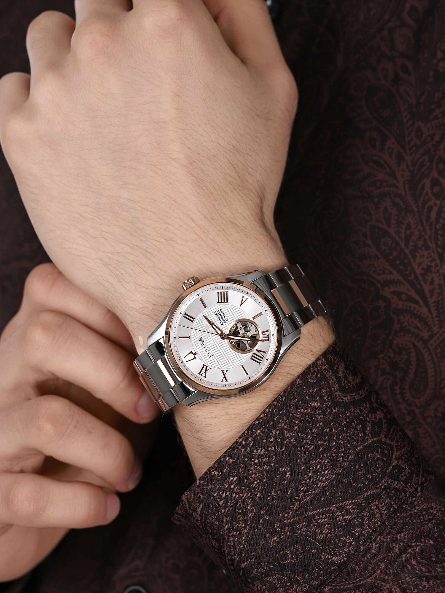 zegarek Bulova 98A213 automatyczny męski Classic - miniatura 3
