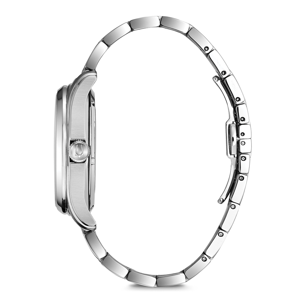 Bulova 96A207 zegarek srebrny klasyczny Automatic bransoleta - miniatura 5