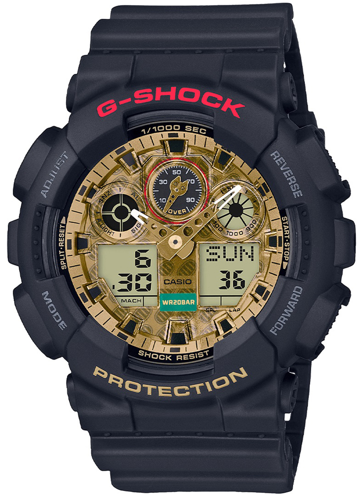 G-SHOCK JAPANESE GOOD LUCK CHARM MANEKI NEKO LIMITED EDITION GA-100TMN-1ADR