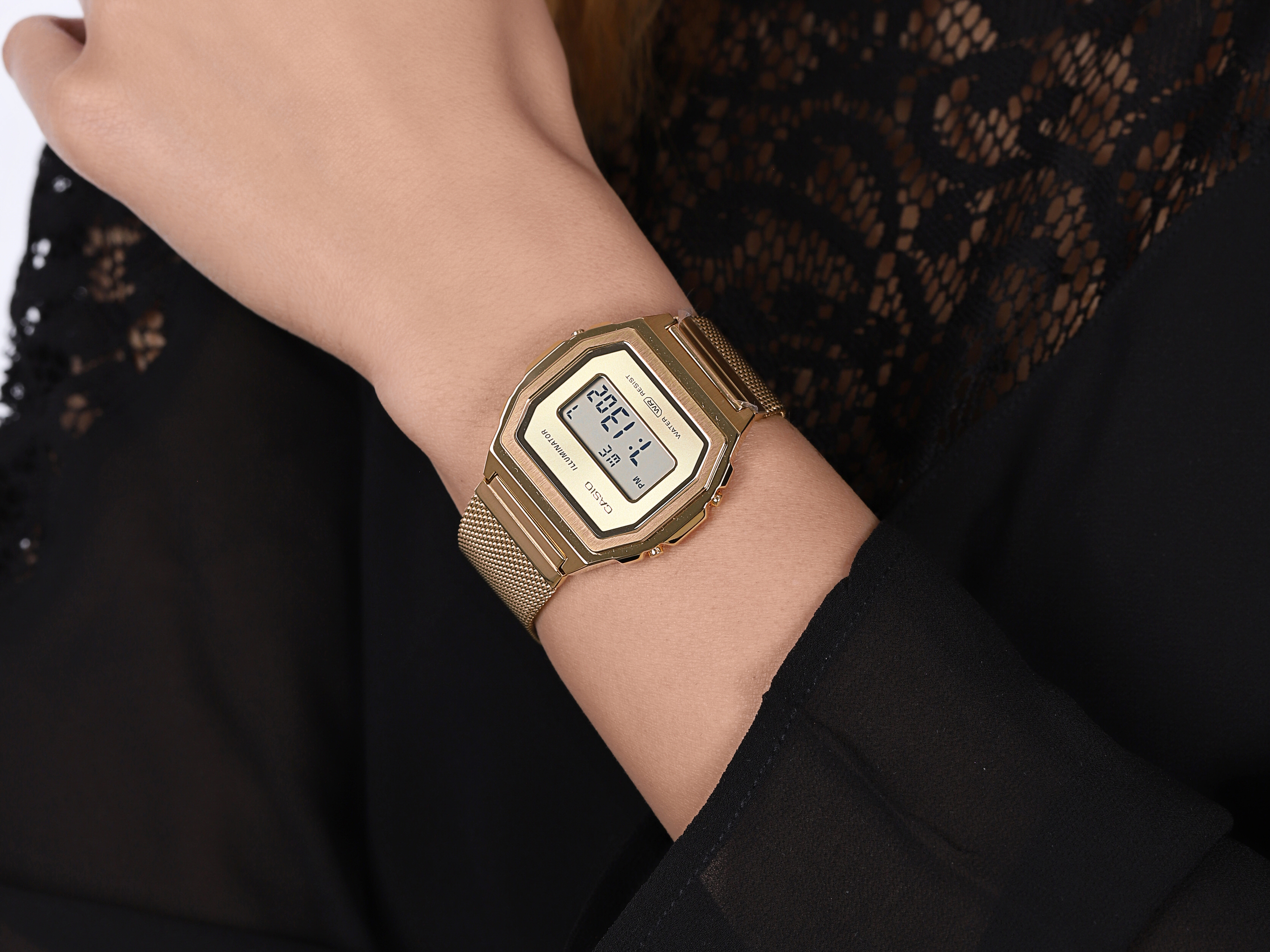zegarek Casio Vintage A1000MG-9EF kwarcowy damski Vintage - miniatura 4