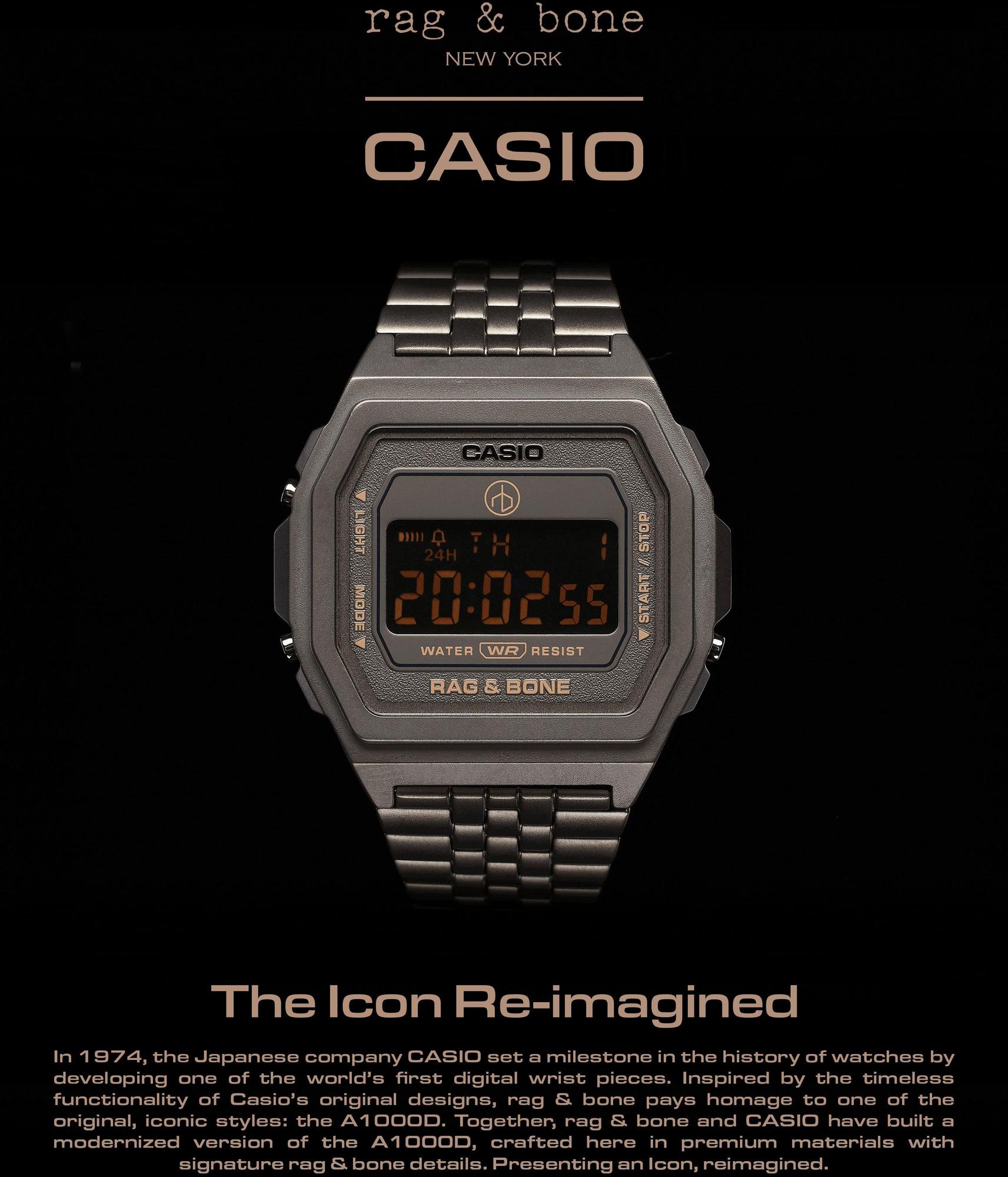 zegarek Casio Vintage A1000RCG-8BER szary Vintage - miniatura 7