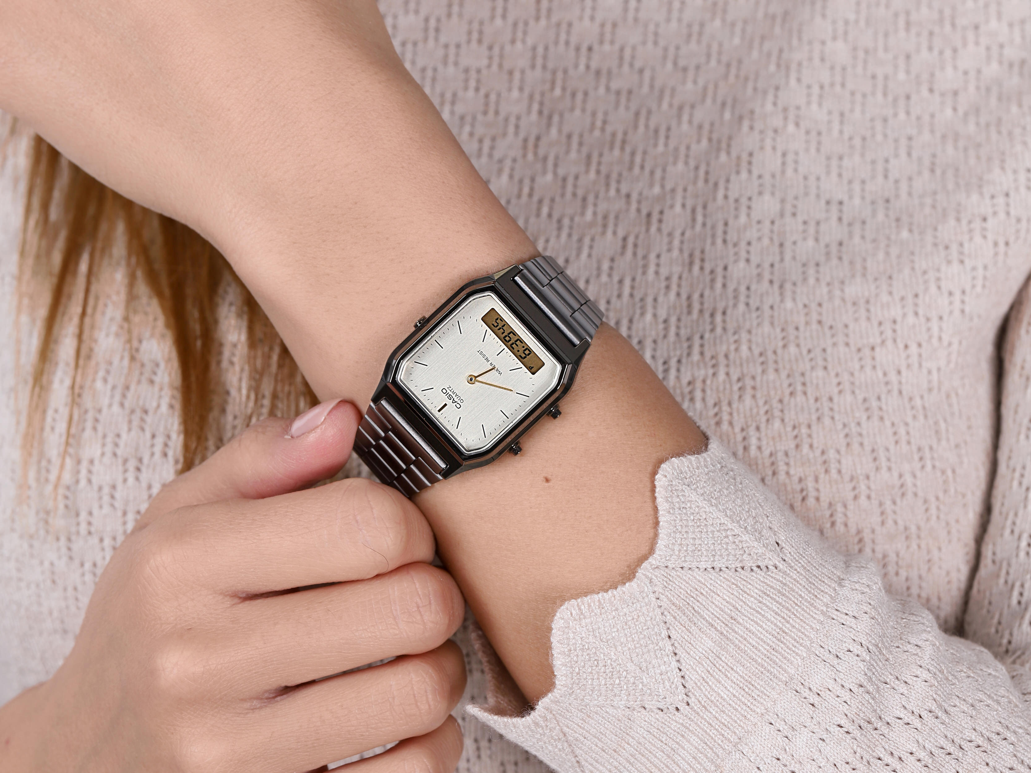 zegarek Casio Vintage AQ-230EGG-9AEF kwarcowy damski Vintage - miniatura 4