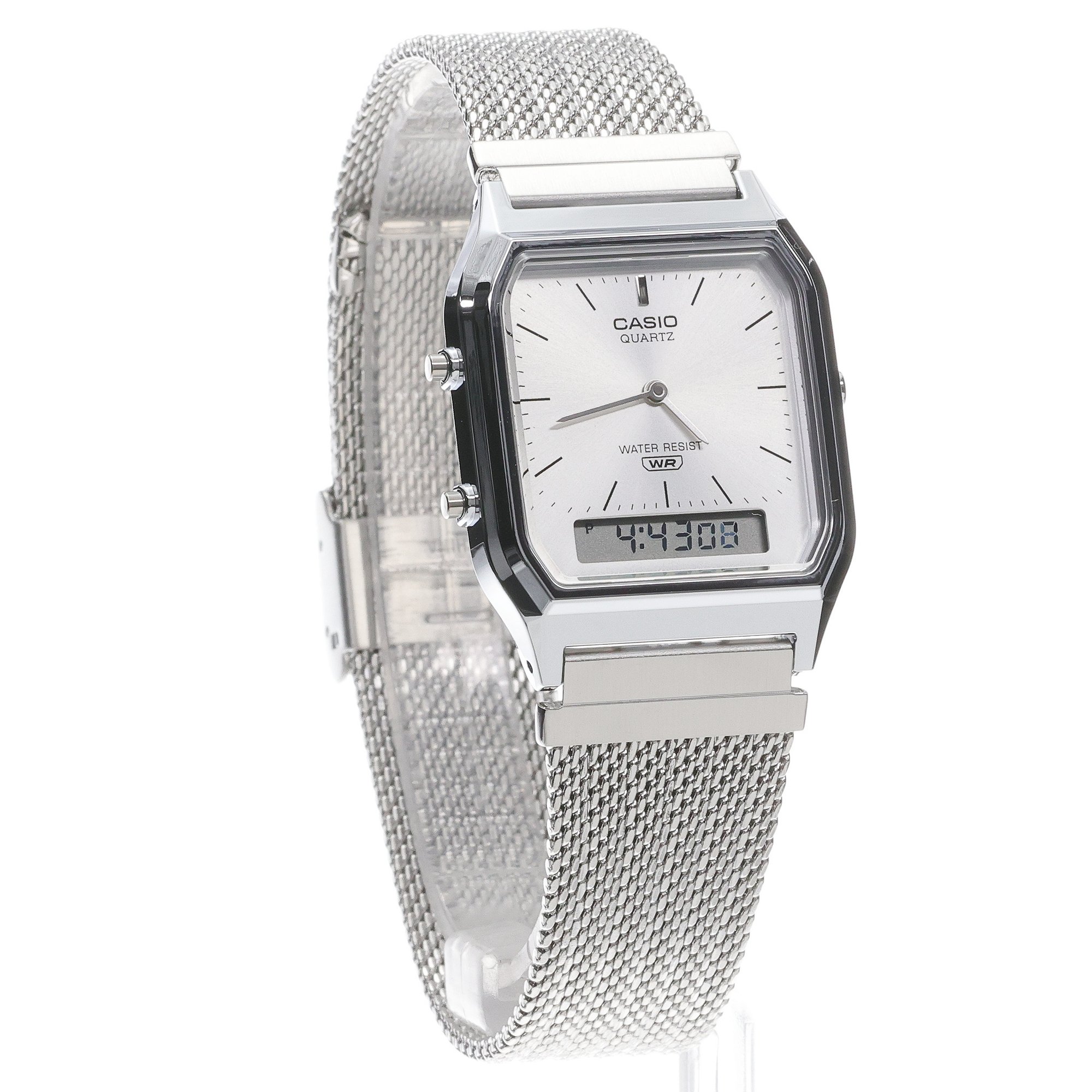 zegarek Casio Vintage AQ-230EM-7AEF srebrny VINTAGE Maxi