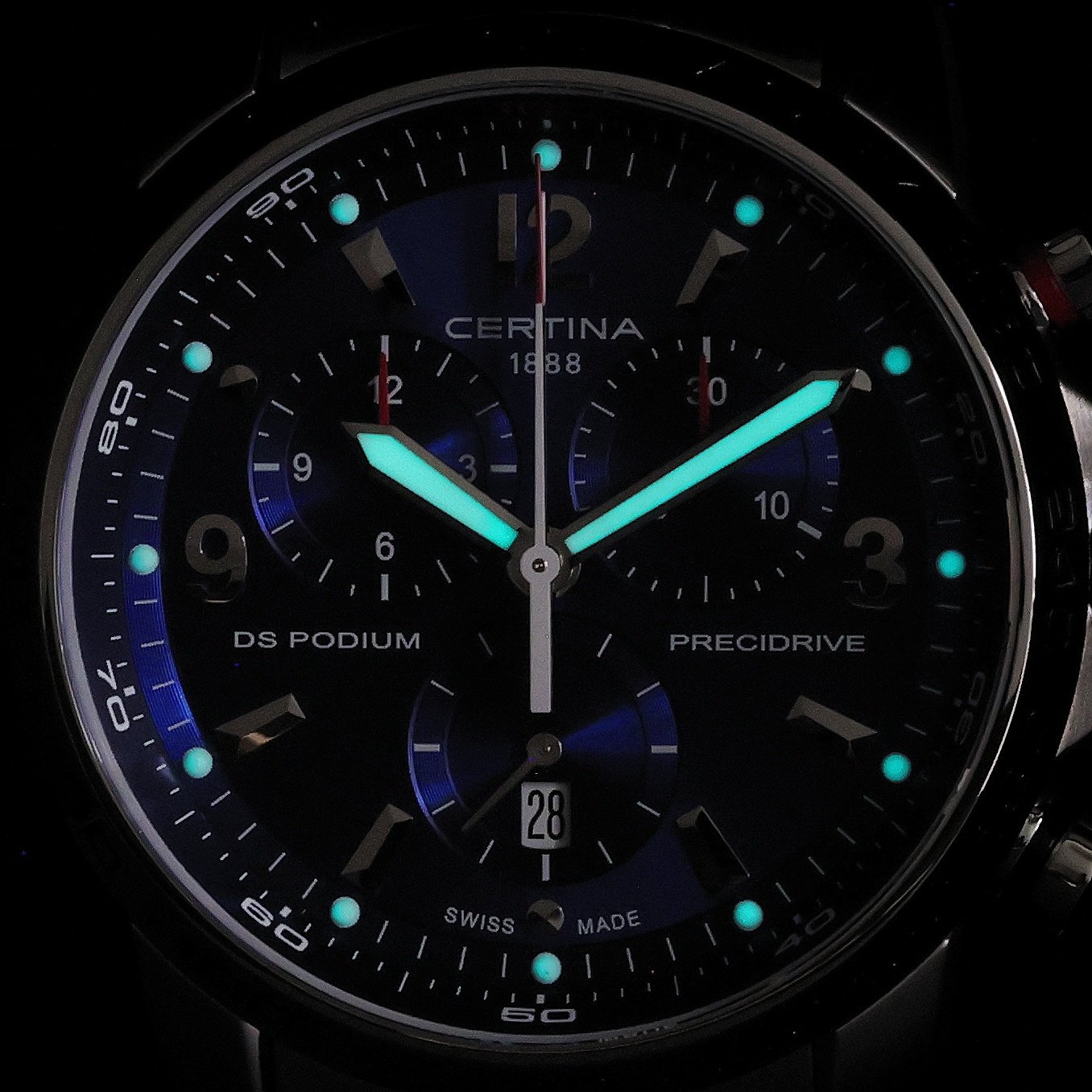 zegarek Certina C0016471104700 kwarcowy męski DS Podium DS Podium Chronograph 1-100 sec 44mm