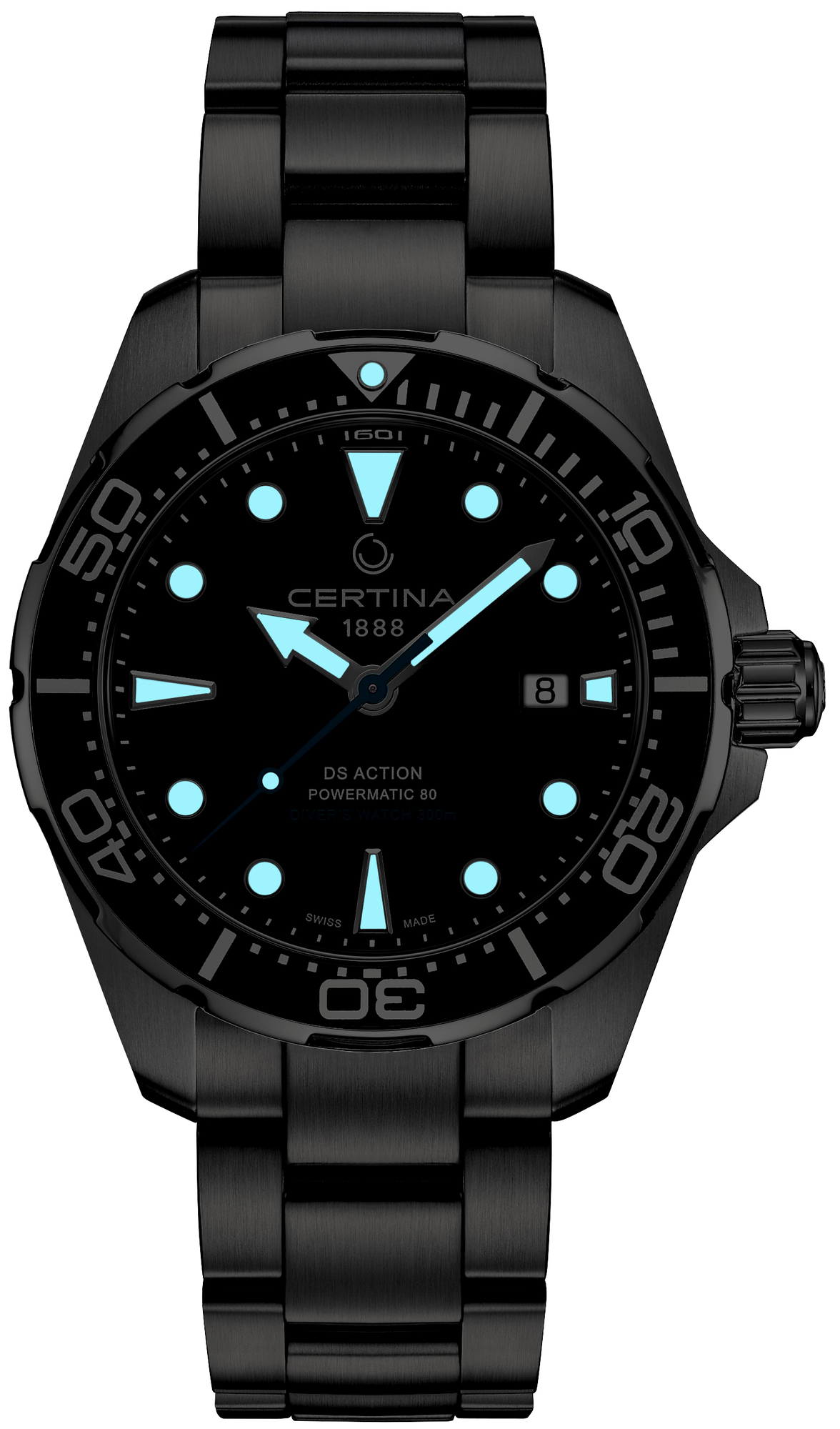 zegarek Certina C032.407.11.051.10 DS Action Diver Powermatic 80 Sea Turtle Special Edition DS Action szafirowe