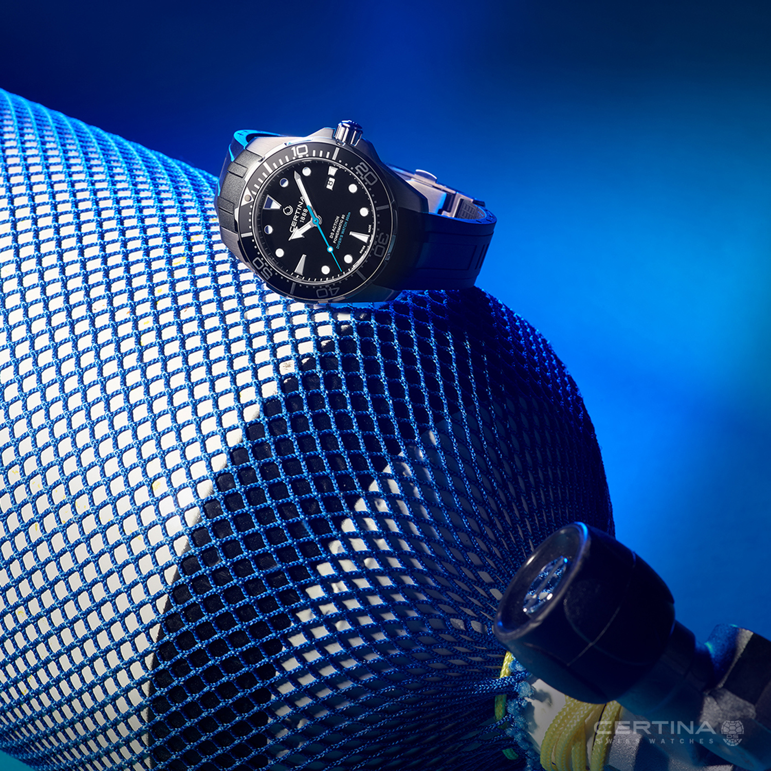 zegarek Certina C032.407.17.051.60 DS Action Diver Automatic Sea Turtle Special Edition DS Action szafirowe - miniatura 11