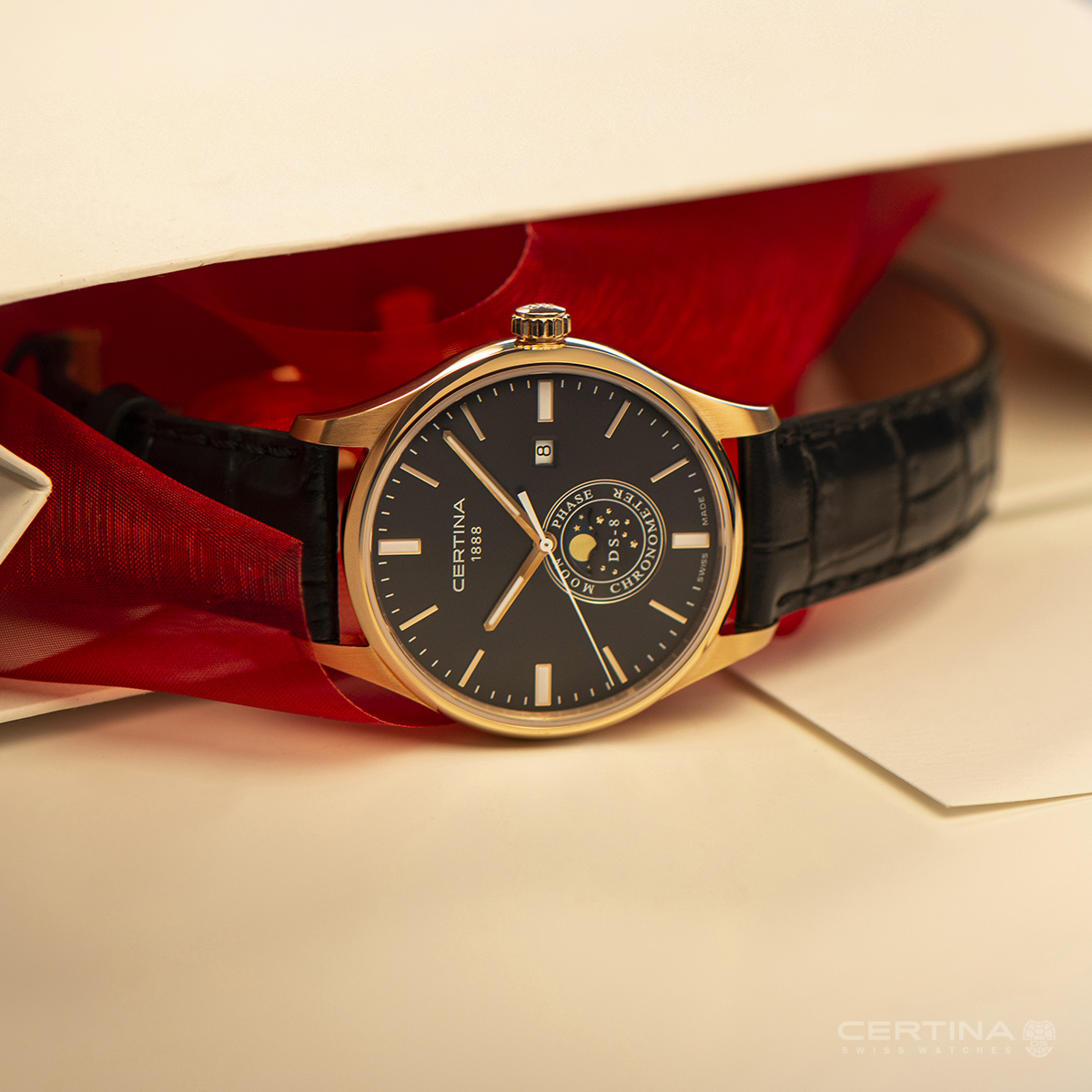 zegarek Certina C033.457.36.051.00 kwarcowy męski DS-8 DS-8 Moon Phase - miniatura 10