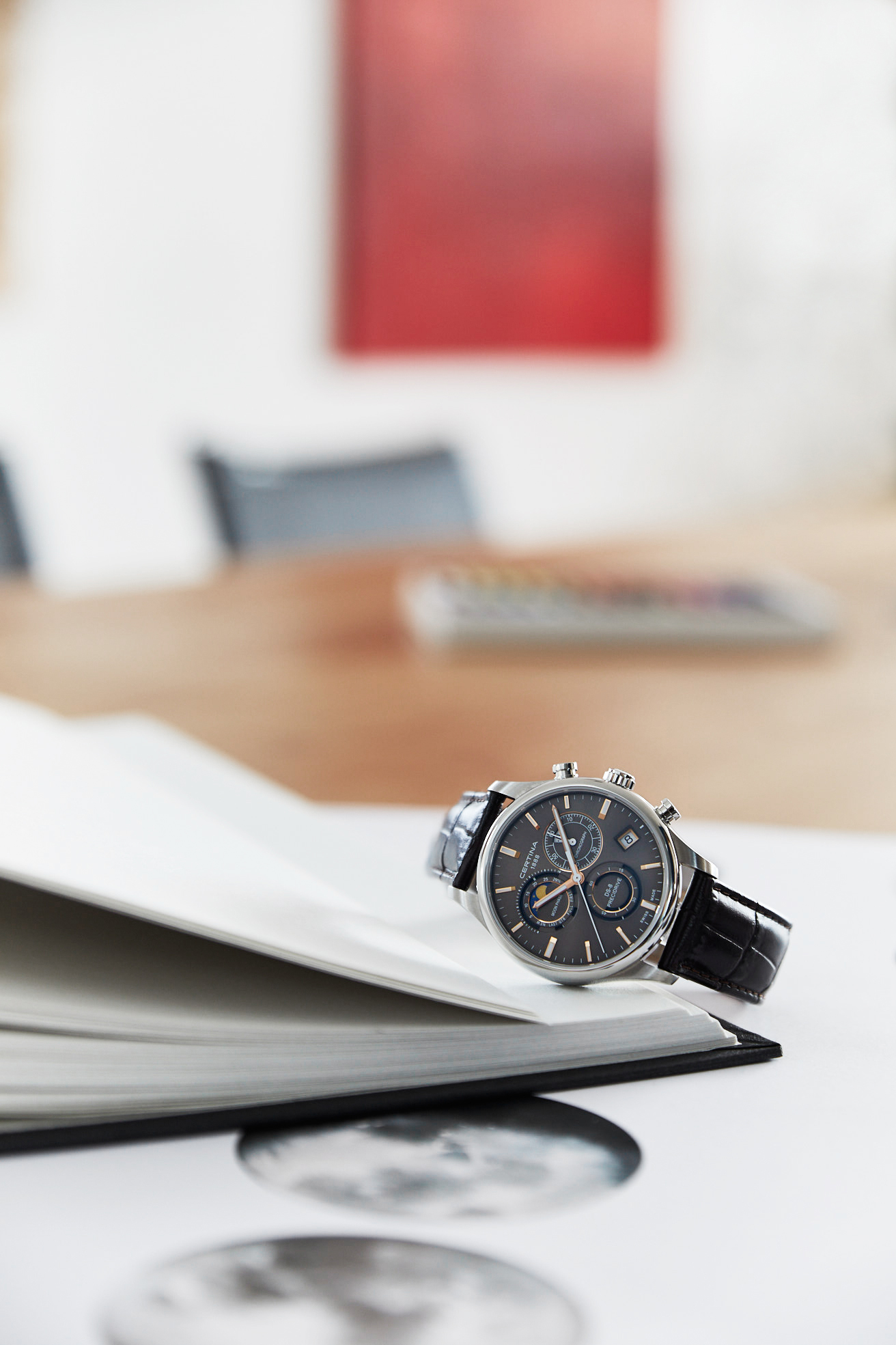 zegarek Certina C0334501608100 kwarcowy męski DS-8 DS-8 Chronograph Moon Phase