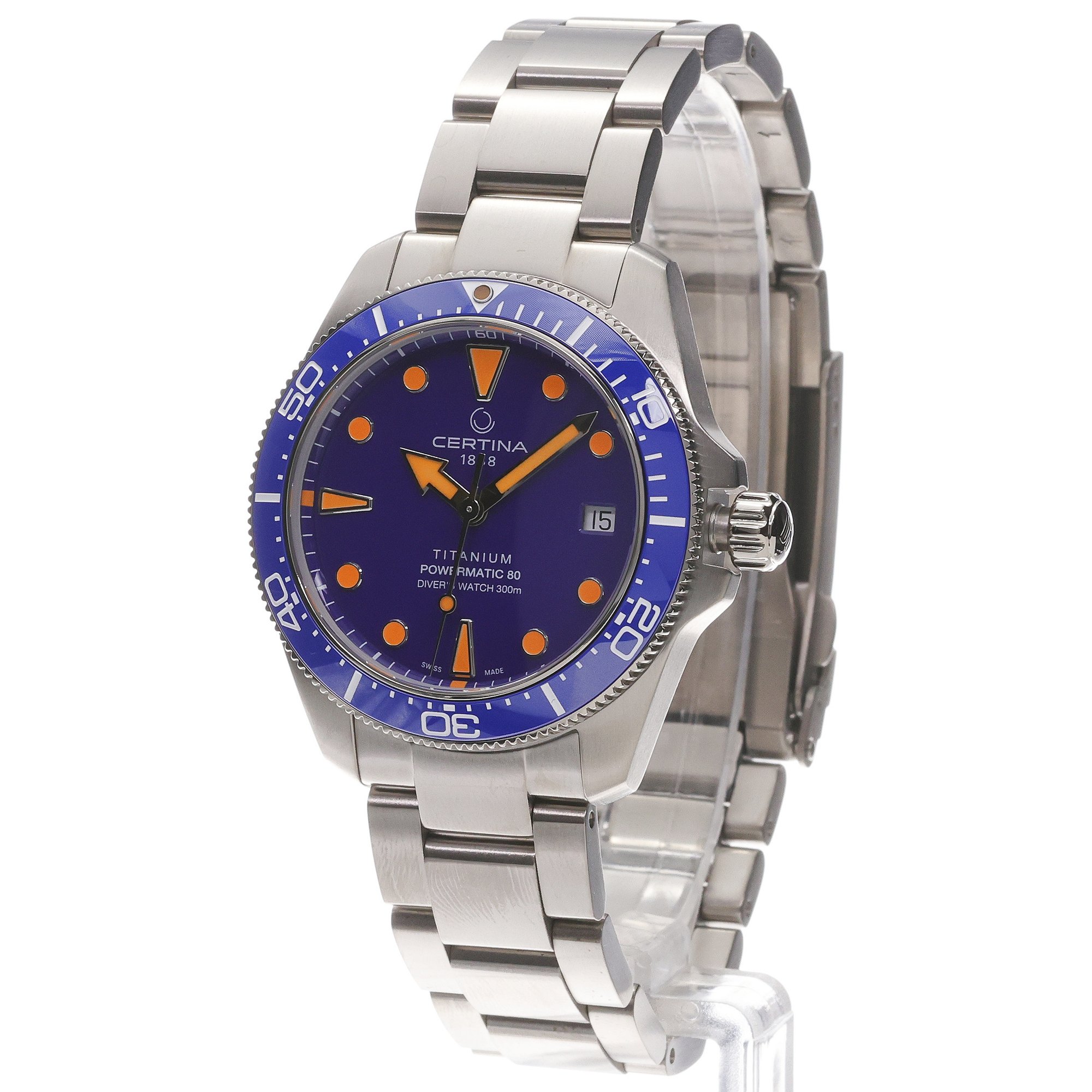 zegarek Certina C0488074404100 DS Action Diver Titanium 38mm Powermatic 80 DS Action szafirowe - miniatura 2