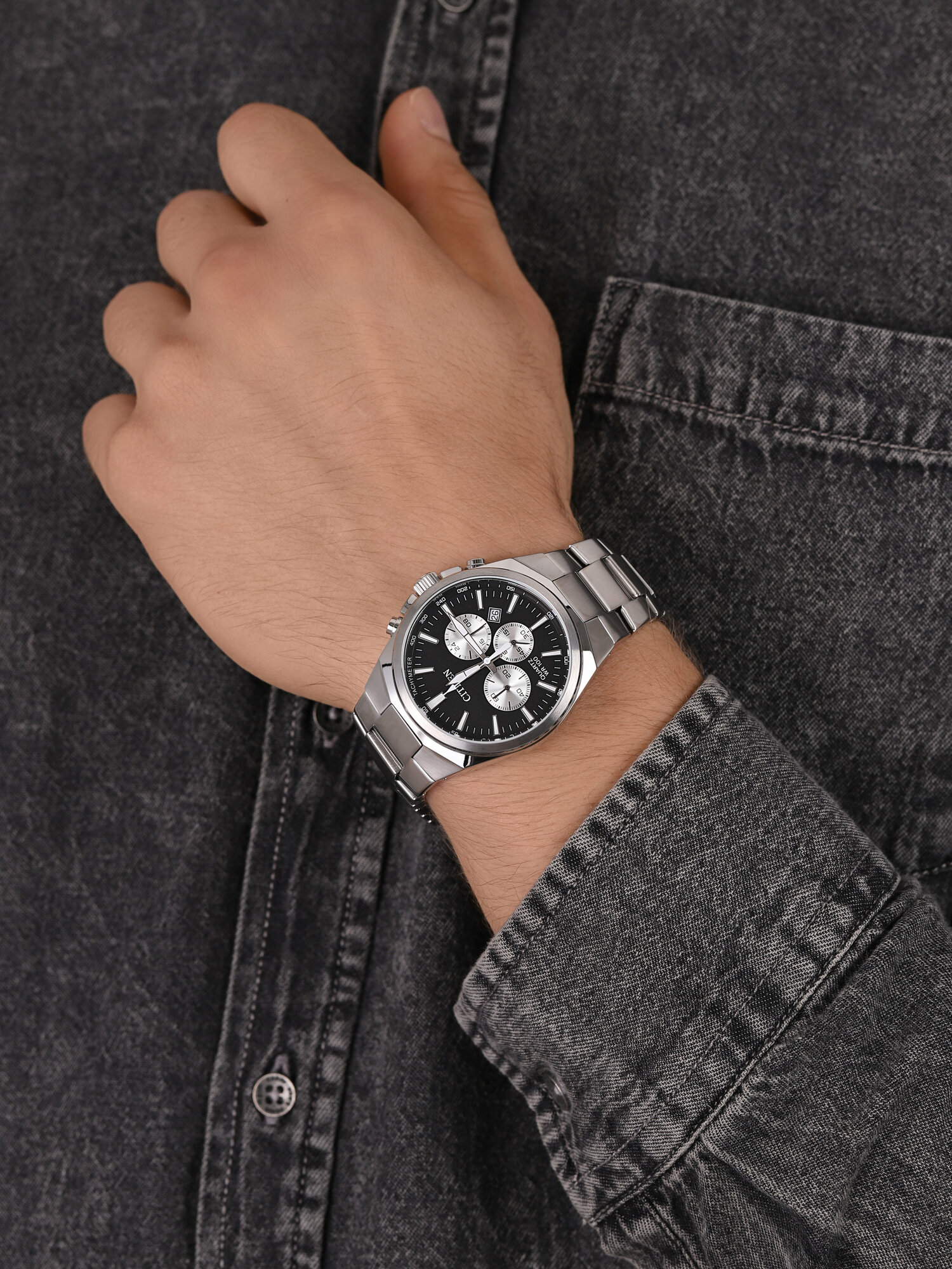 zegarek Citizen AN8170-59E męski z tachometr Elegance - miniatura 3