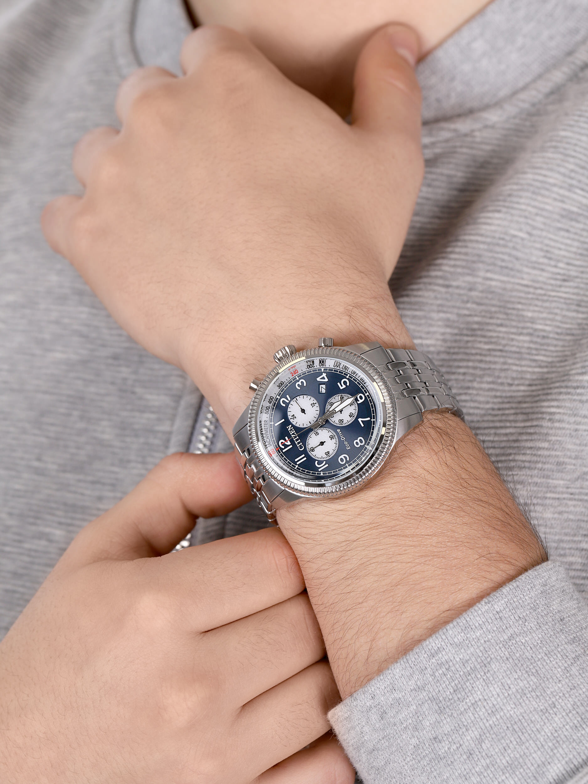 zegarek Citizen AT2460-89L srebrny Ecodrive - miniatura 3