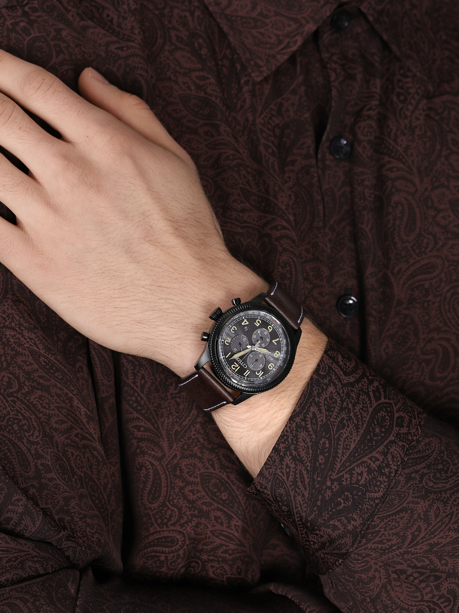 zegarek Citizen AT2465-18E czarny Ecodrive - miniatura 3