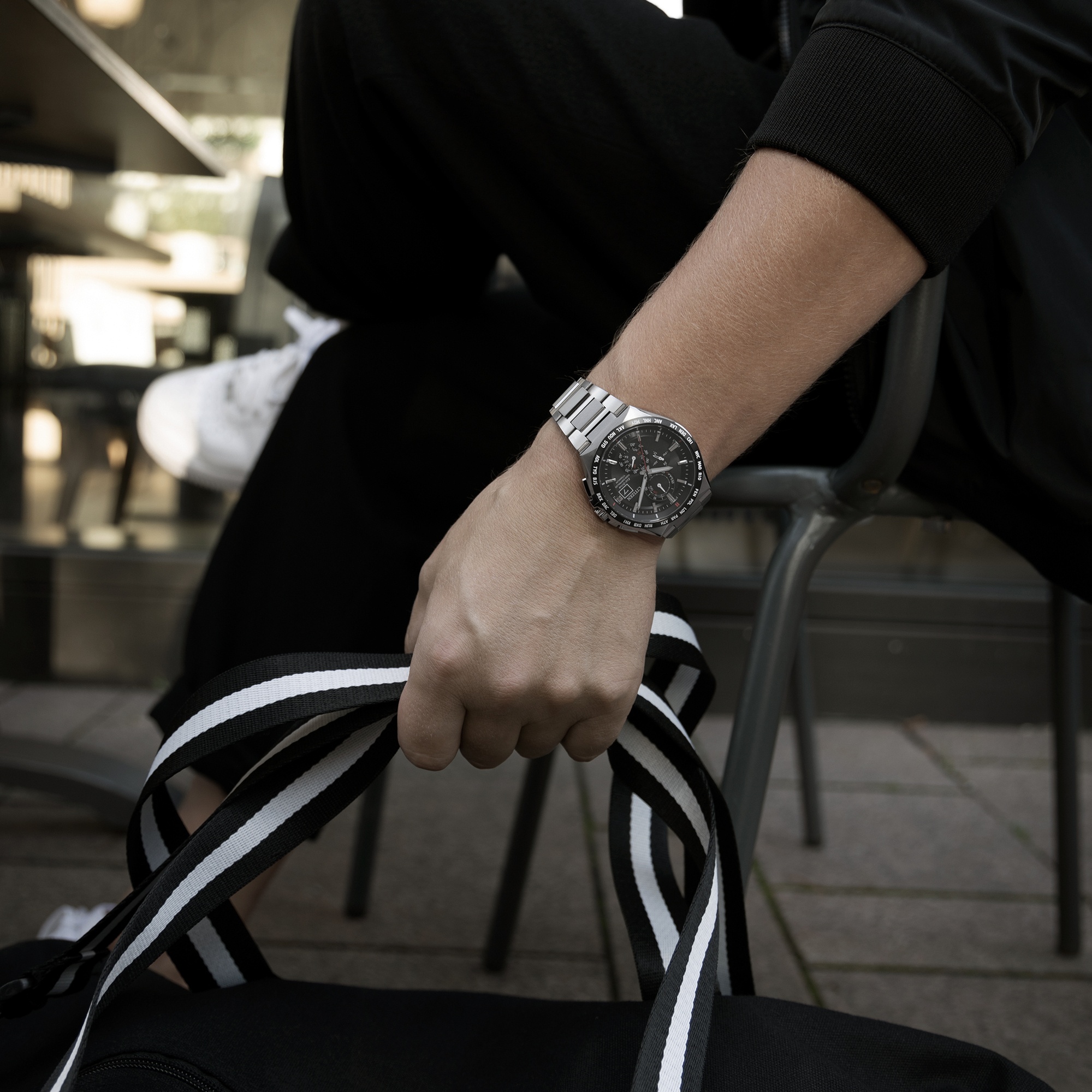 zegarek Citizen AT8234-85E szary Titanium - miniatura 7