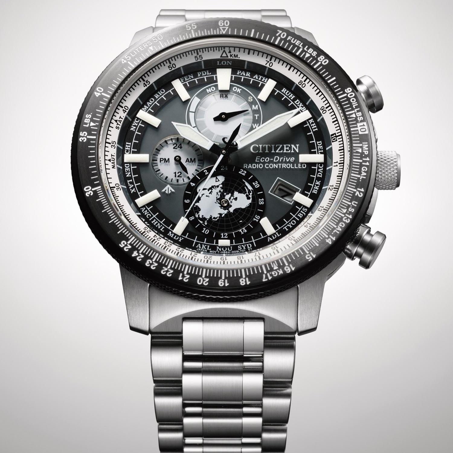 zegarek Citizen BY3006-53H solar męski Promaster Promaster Sky Radio Controlled Nothern Hemisphere - miniatura 6
