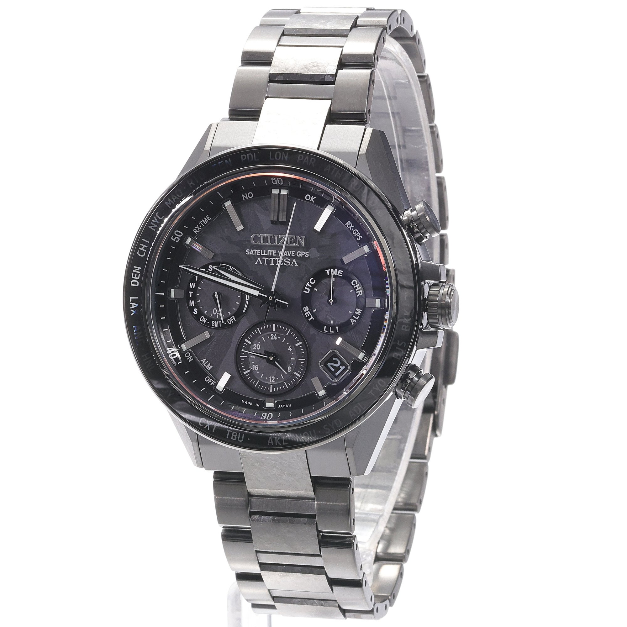 zegarek Citizen CC4067-66E solar męski Satellite Wave Satellite Wave Super Titanium Eco-Drive GPS Hakuto-R Special Edition - miniatura 2