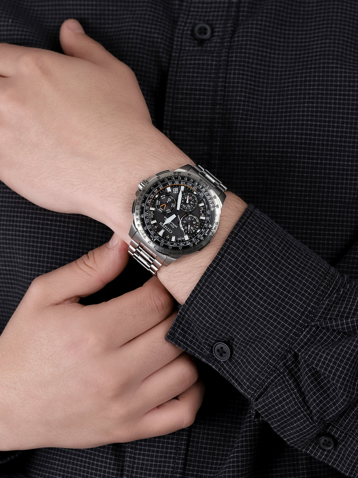 zegarek Citizen CC9020-54E srebrny Satellite Wave - miniatura 3