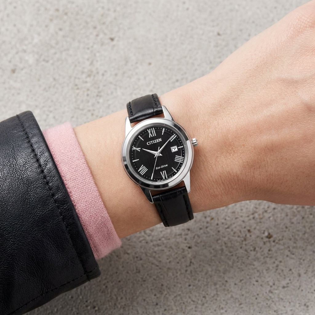 zegarek Citizen FE1081-08E srebrny Leather