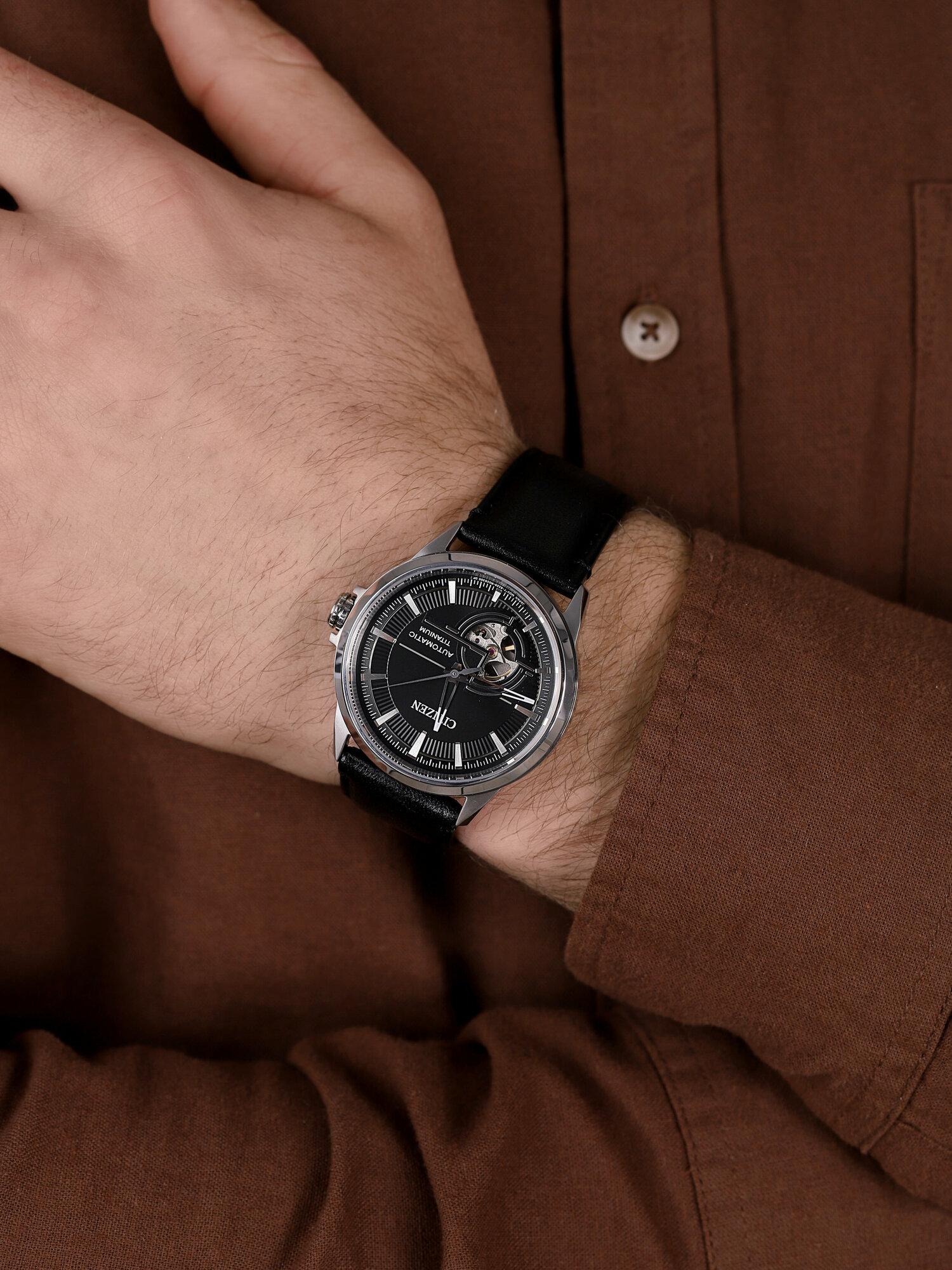 zegarek Citizen NH9120-11E automatyczny męski Titanium - miniatura 3