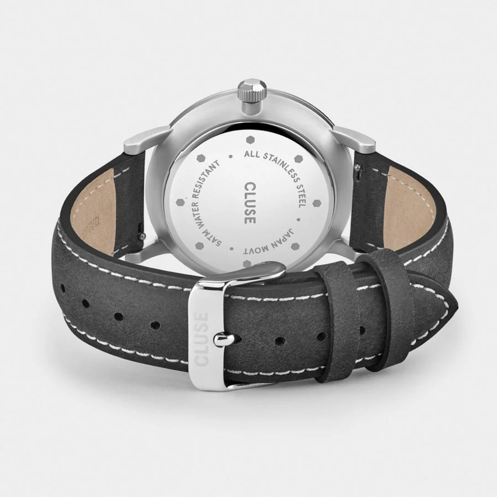 zegarek Cluse CG1519501001XMAS kwarcowy męski Aravis Aravis Silver, Warm Grey/Black  Silver Mesh Strap Gift Box - miniatura 6