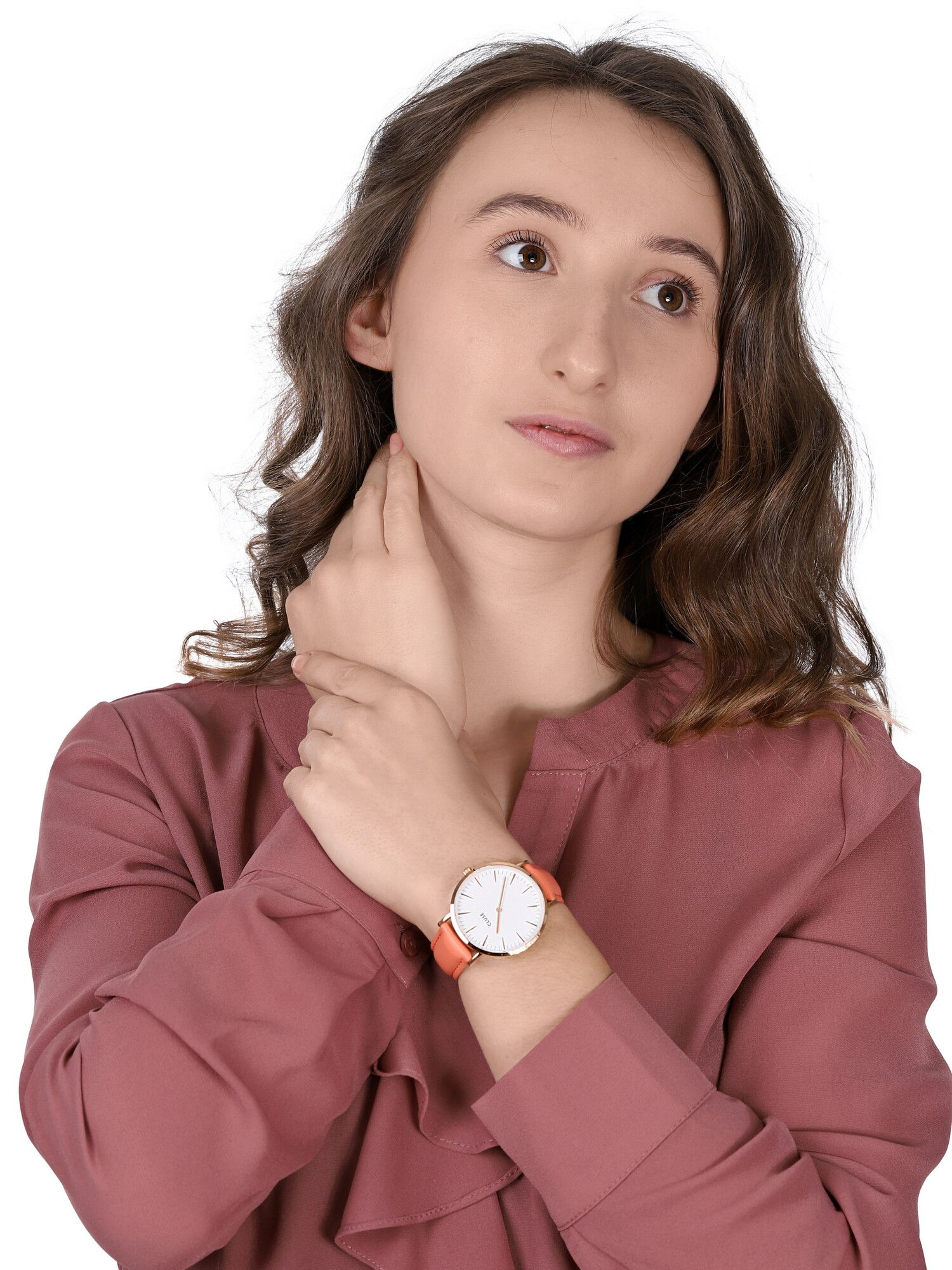 zegarek Cluse CL18032 kwarcowy damski Boho Chic Rose Gold White/Flamingo - miniatura 2