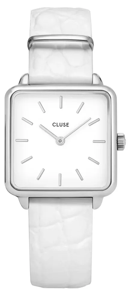 Cluse CL60017 La Tetragone Silver/White Alligator Jungle - zdjęcie 1