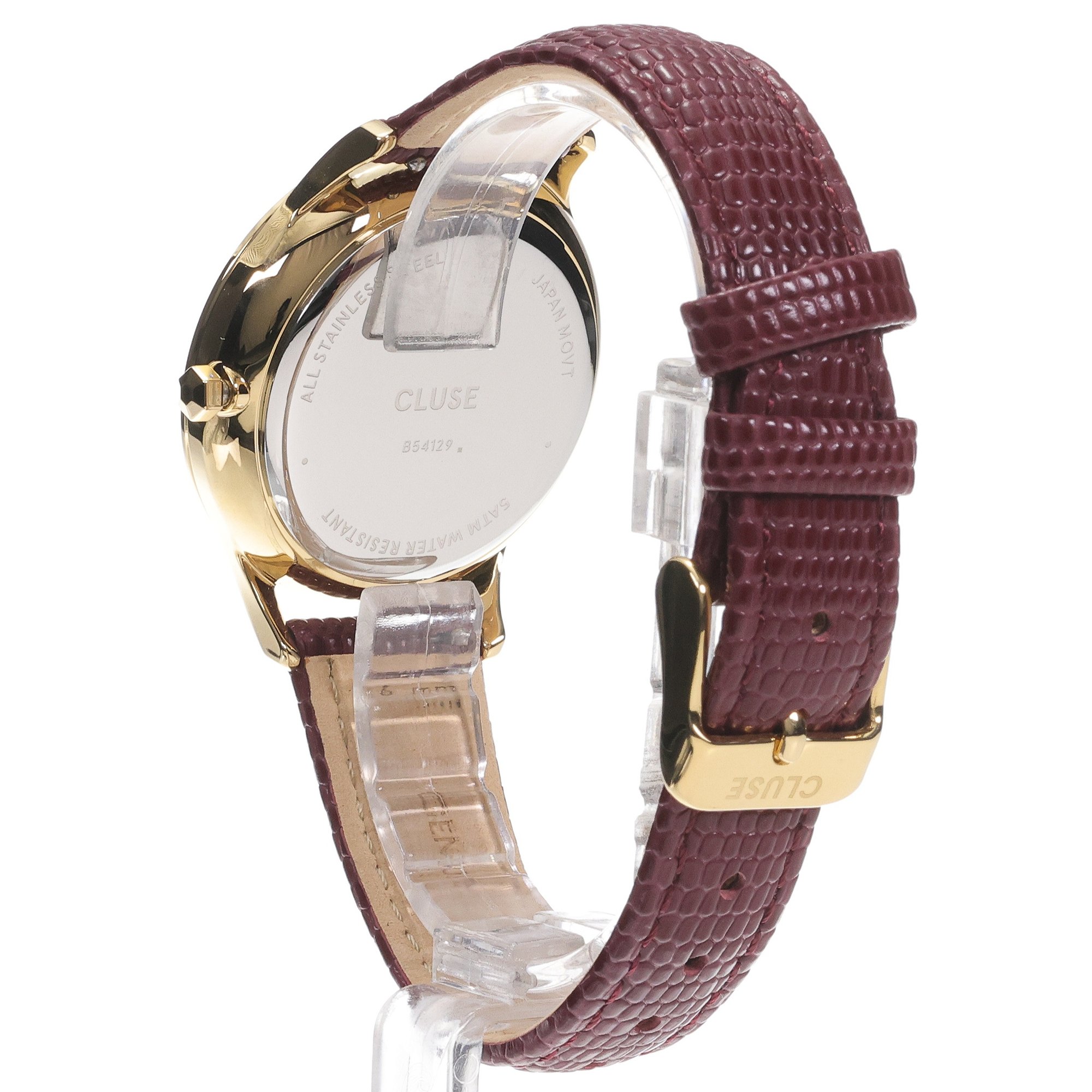 zegarek Cluse CW10706 kwarcowy damski Minuit Minuit Burgundy Leather Strap - miniatura 4