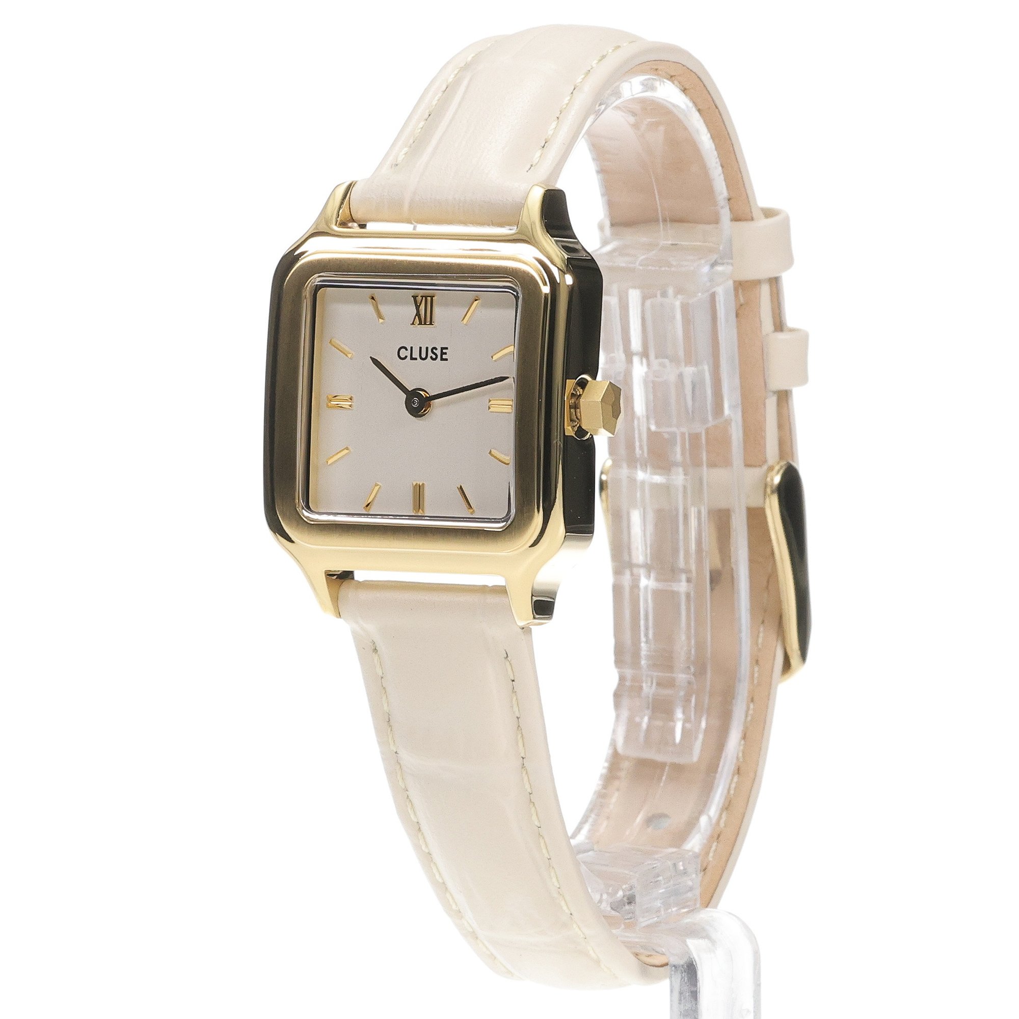 zegarek Cluse CW11804 Gracieuse Petite Leather White Gold Gracieuse mineralne - miniatura 2