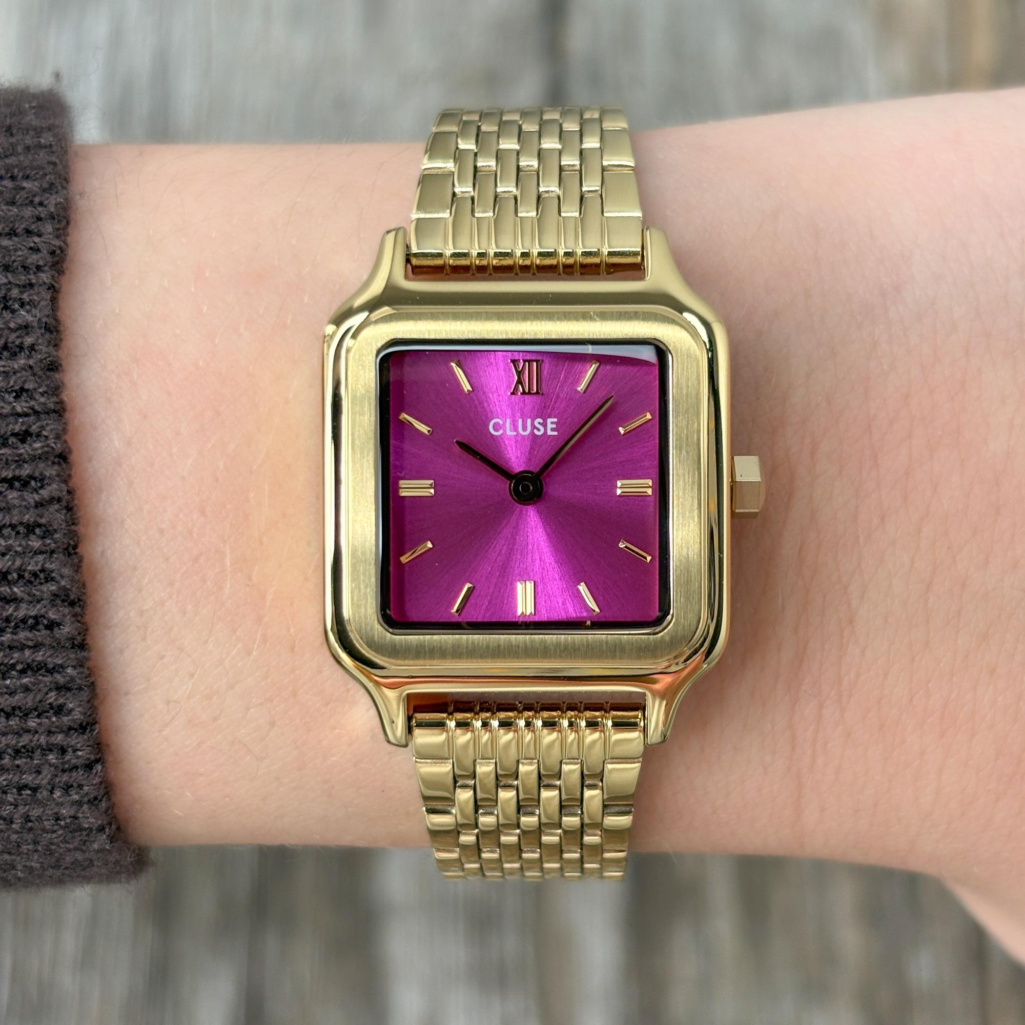 zegarek Cluse CW11829 Gracieuse Petite Steel Fuchsia Pink Gold Gracieuse mineralne - miniatura 11