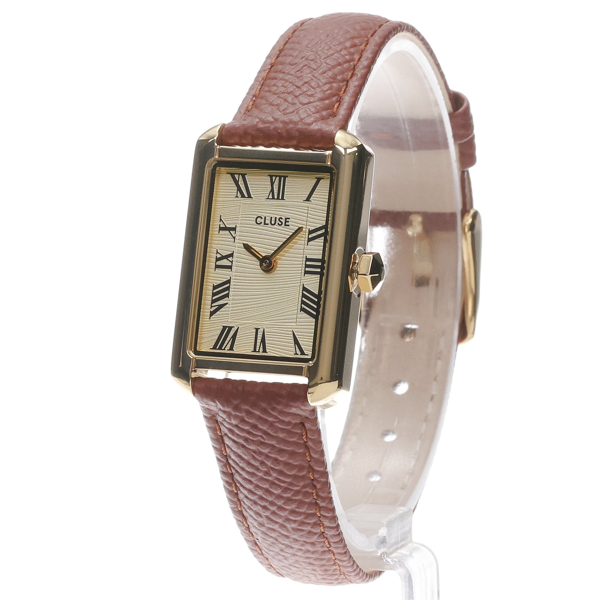 zegarek Cluse CW15008 Belisenna Leather Nutshell Sand Textured Gold Cluse mineralne - miniatura 2
