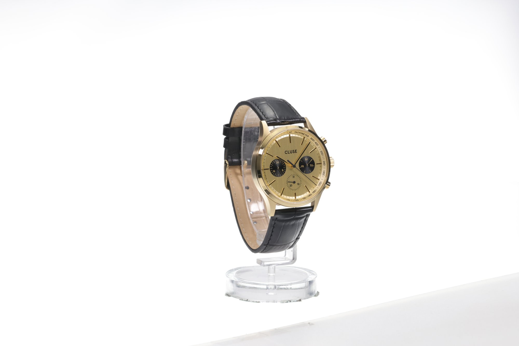 zegarek Cluse CW21005 kwarcowy męski Antheor Antheor Multifunction Leather Gold - miniatura 3