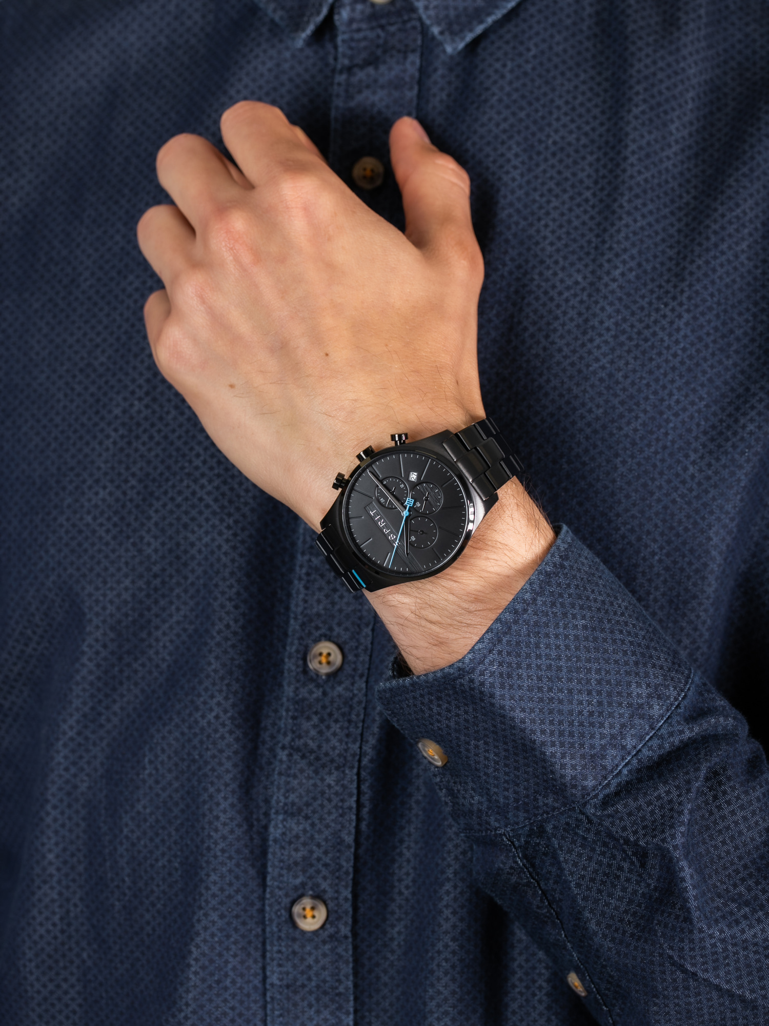 zegarek Esprit ES1G053M0075 męski z chronograf Męskie - miniatura 3