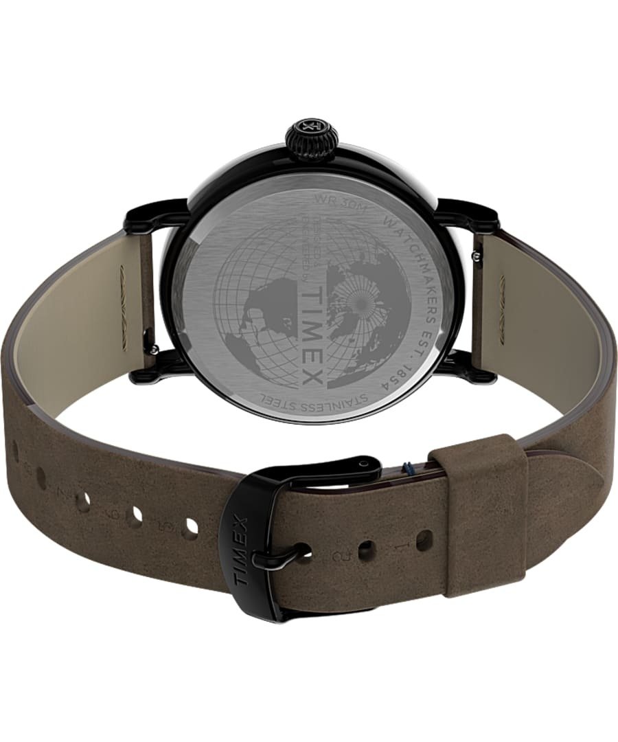 Timex TW2T69400 zegarek czarny klasyczny Standard pasek - miniatura 5