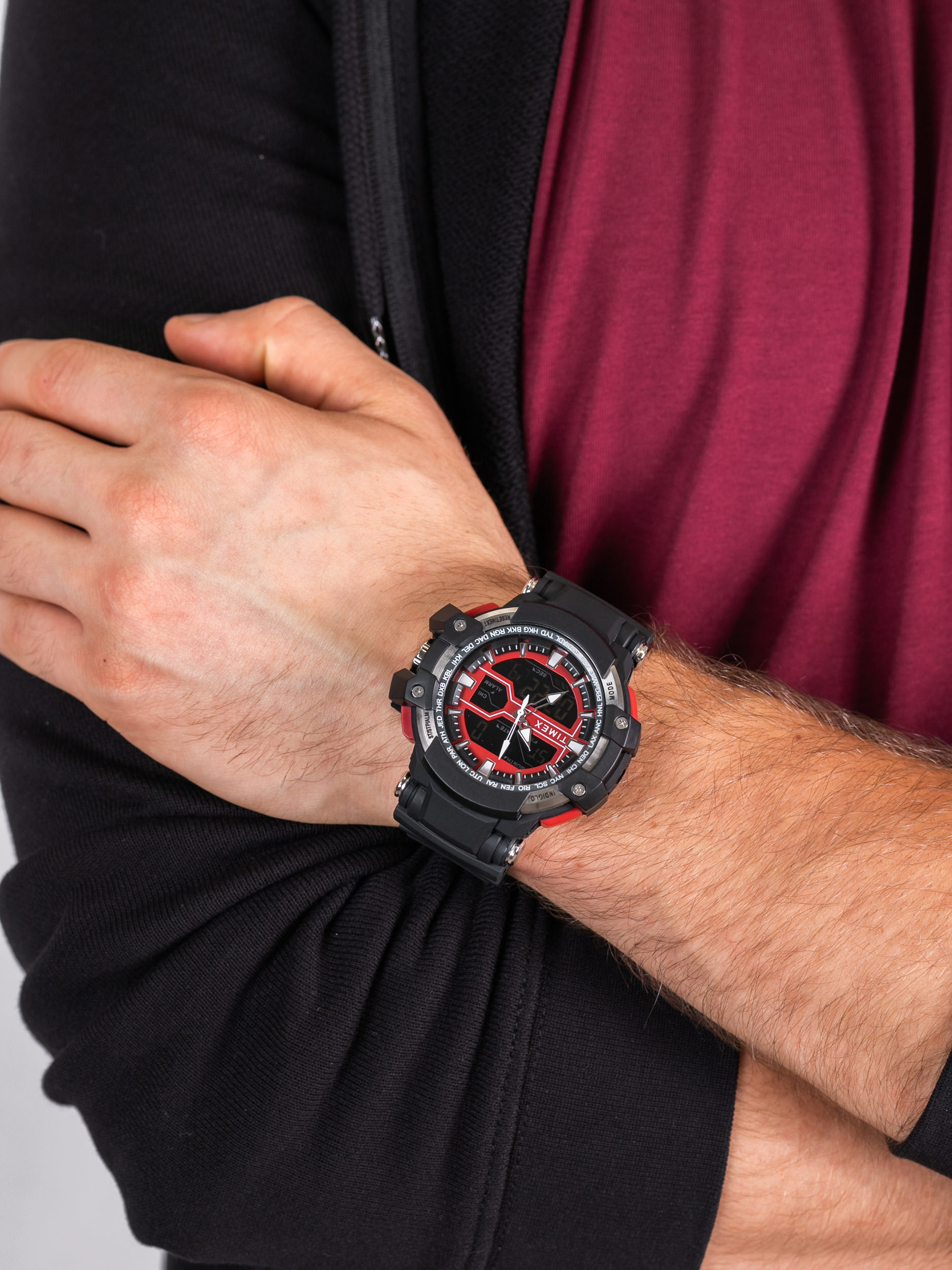Timex TW5M22700 męski zegarek Tactic DGTL pasek - miniatura 3