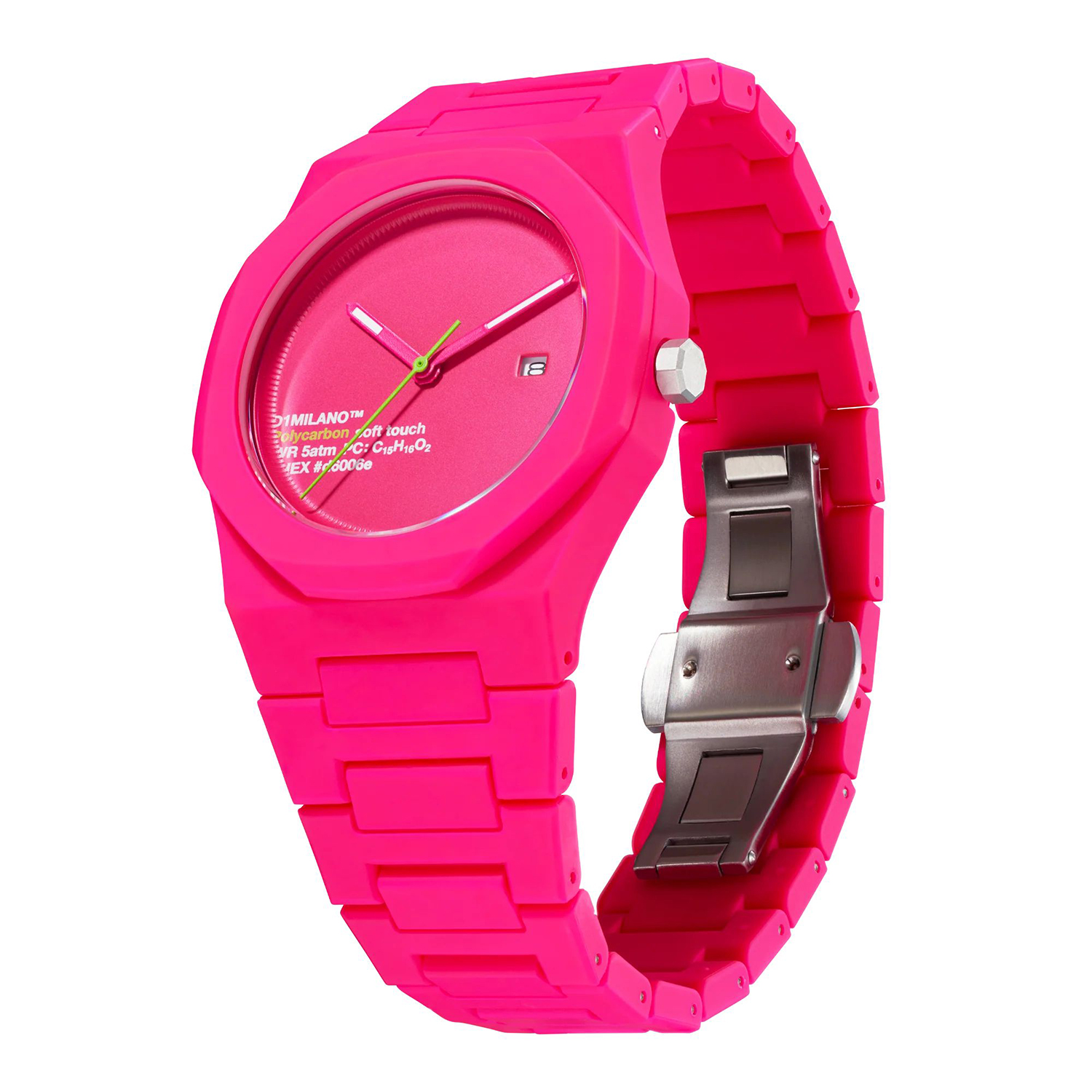 zegarek D1 Milano D1-PCBJ32 kwarcowy damski Polycarbon HOT PINK POLYCARBON 405MM - miniatura 2