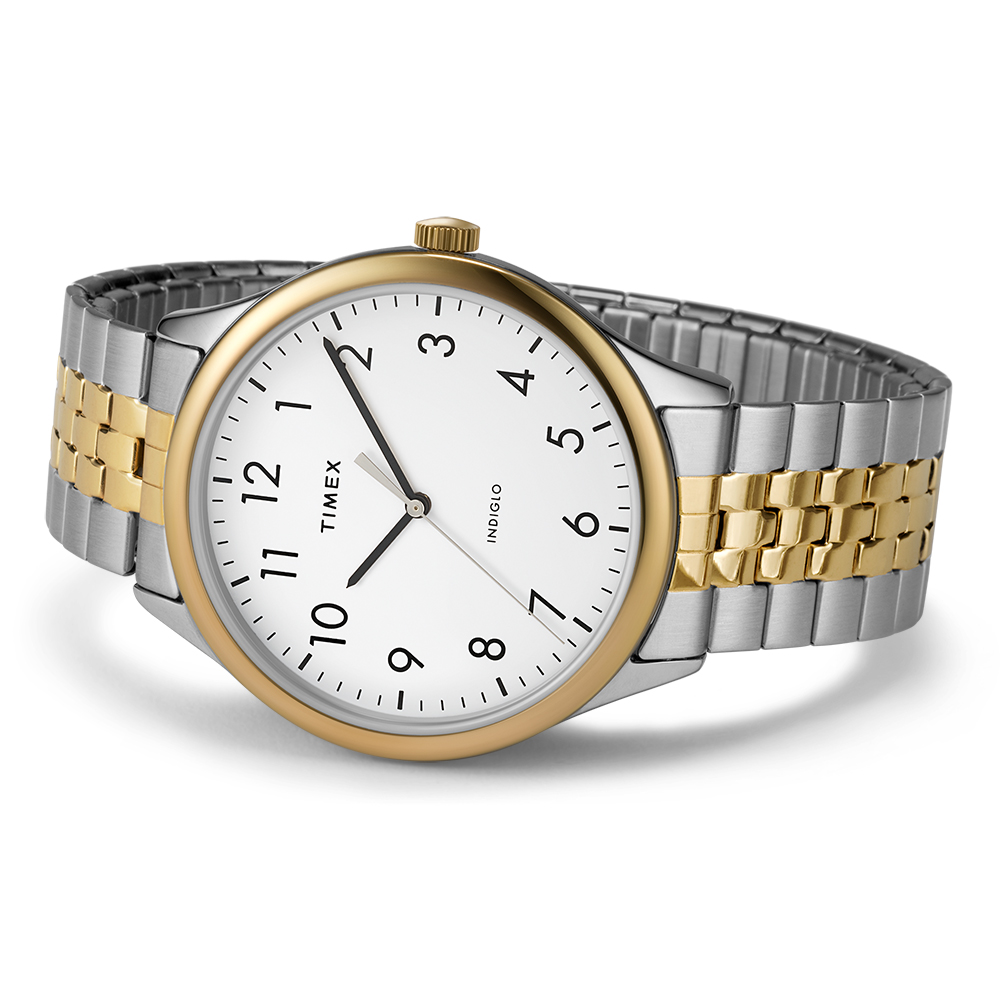 Timex TW2U40000 zegarek srebrny klasyczny Easy Reader bransoleta - miniatura 5