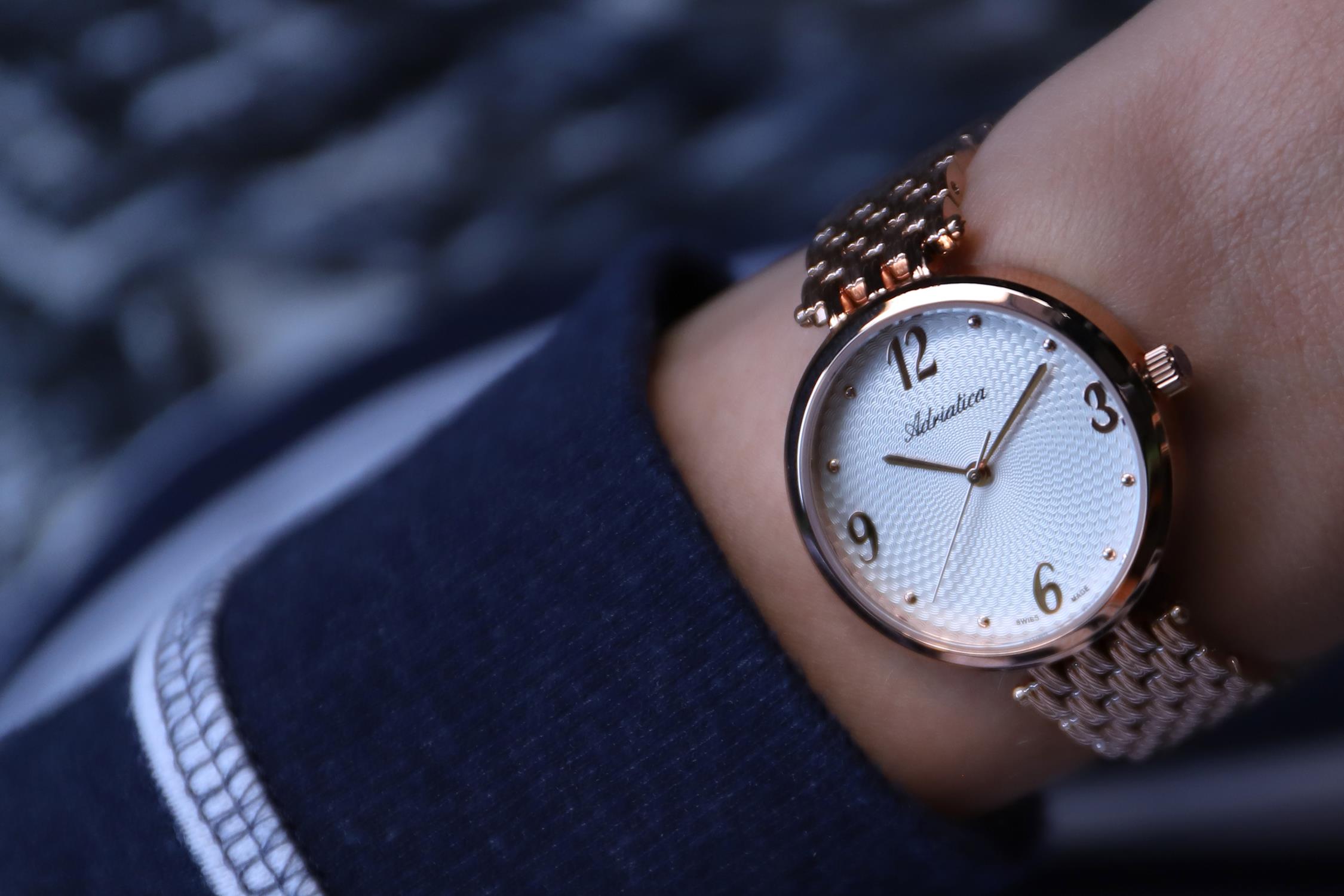 Adriatica A3438.9173Q zegarek różowe złoto elegancki Bransoleta bransoleta - miniatura 5