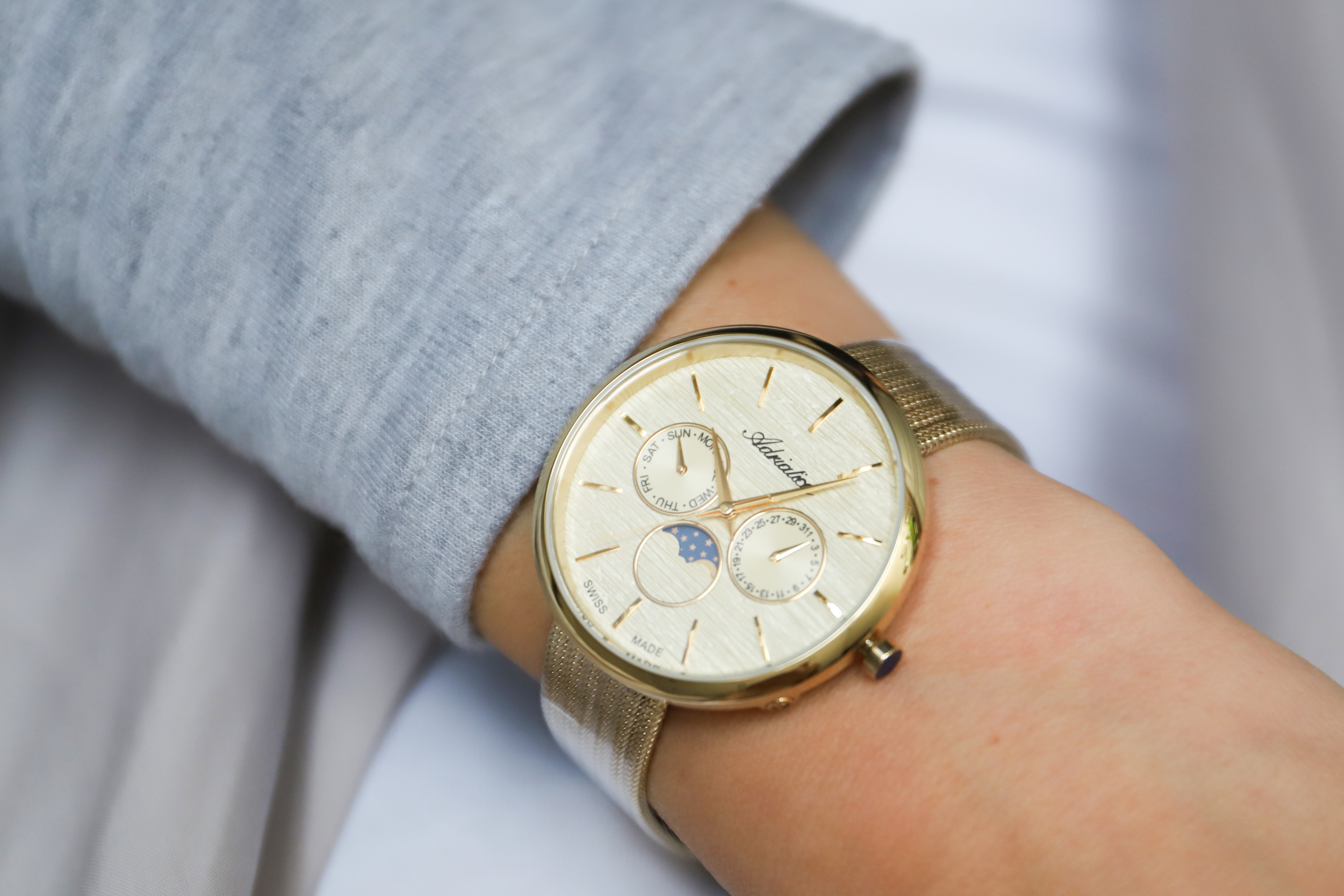 zegarek Adriatica A3732.1111QF kwarcowy damski Bransoleta Moonphase - miniatura 6