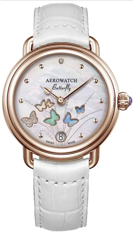 Aerowatch 44960-RO05 1942 1942 BUTTERFLY 44960 RO05 LIMITED EDITION - zdjęcie 1