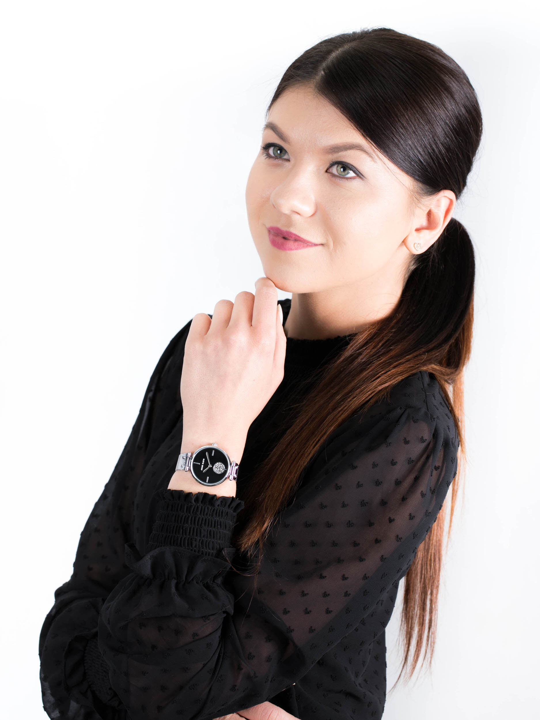 Anne Klein AK-3001BKSV zegarek damski Bransoleta - miniatura 2