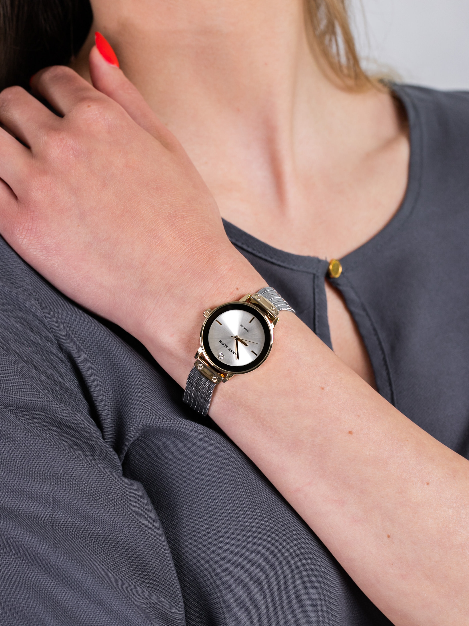 Anne Klein AK-3221SVTT damski zegarek Bransoleta bransoleta - miniatura 3