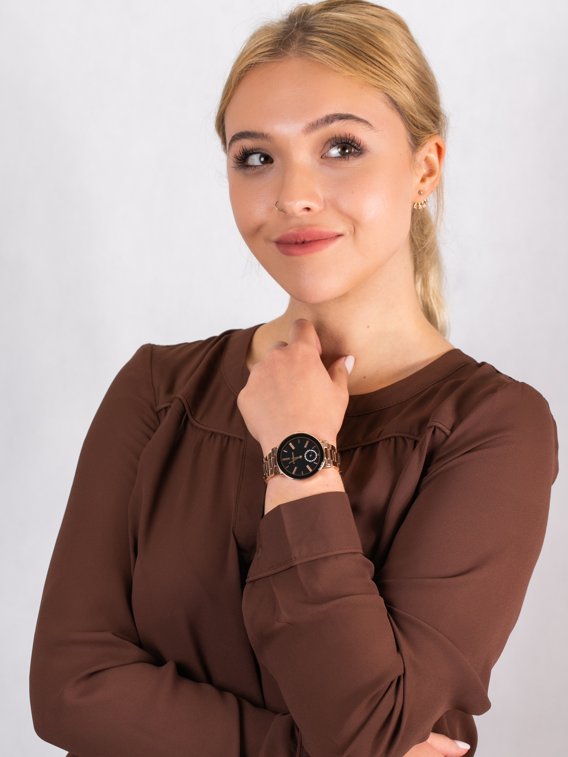 Anne Klein AK-3484BKRG zegarek damski Bransoleta - miniatura 2
