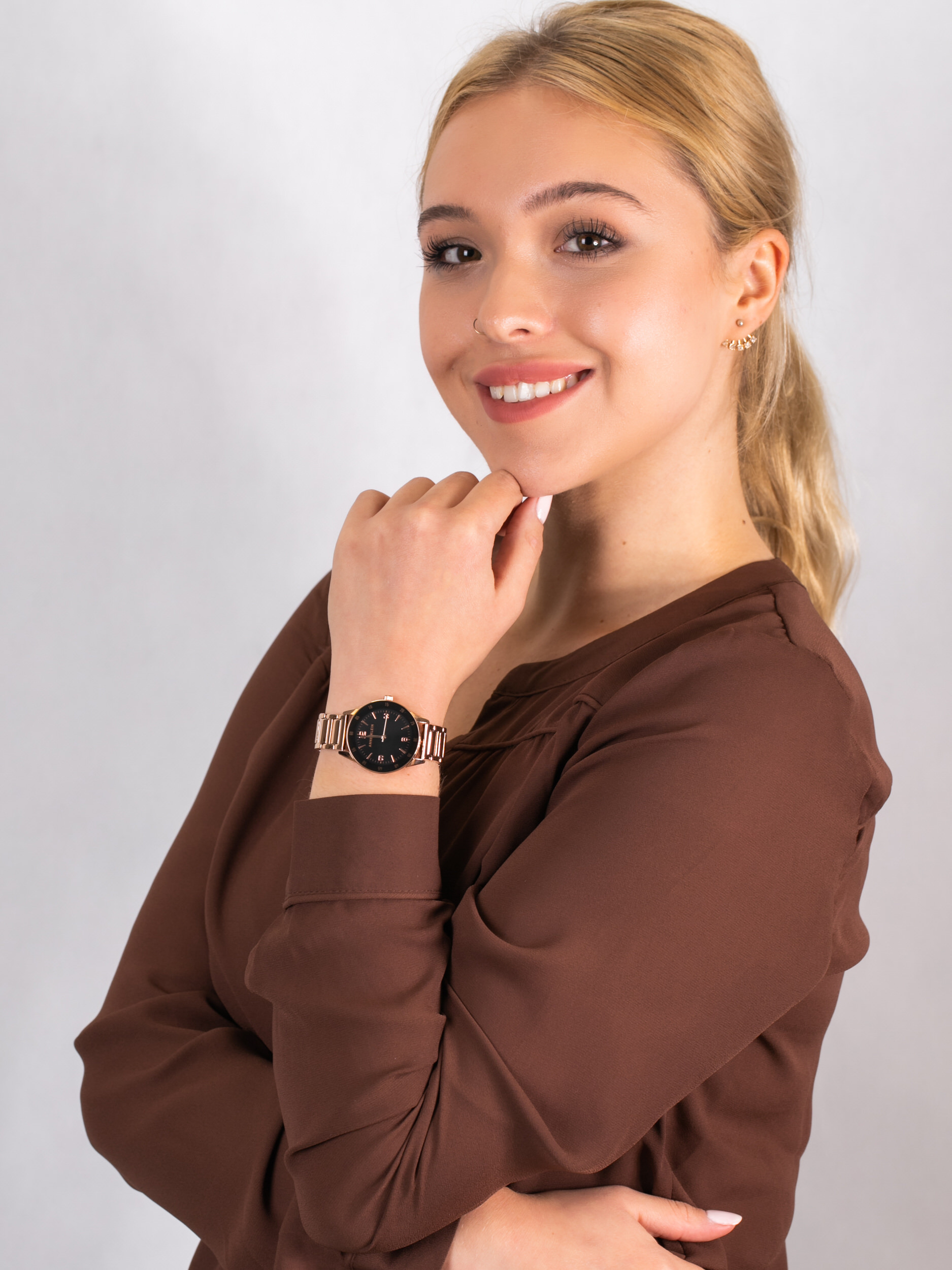 Anne Klein AK-3602BKRG zegarek damski Bransoleta - miniatura 2
