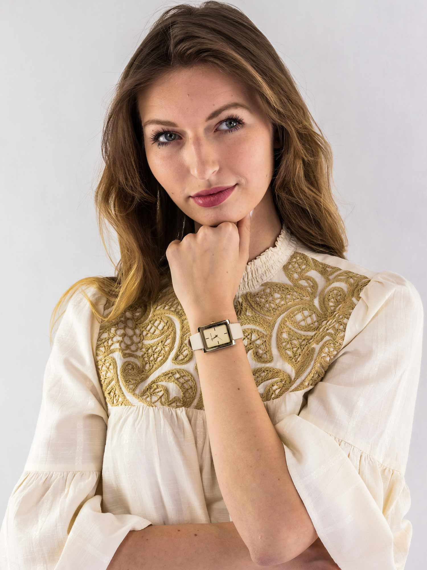 Anne Klein AK-2706CHIV zegarek damski Pasek - miniatura 2