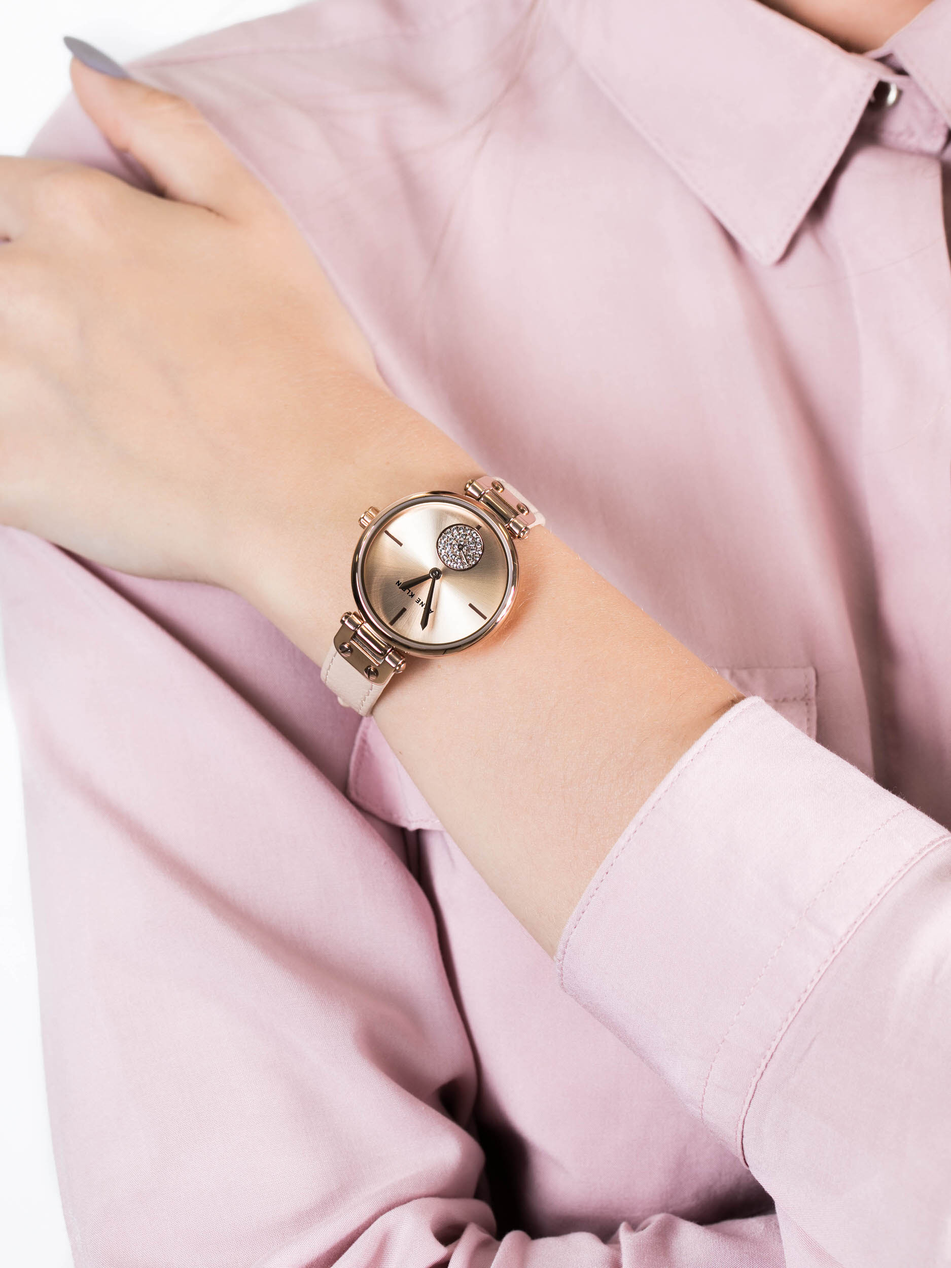 Anne Klein AK-3380RGLP damski zegarek Pasek pasek - miniatura 3