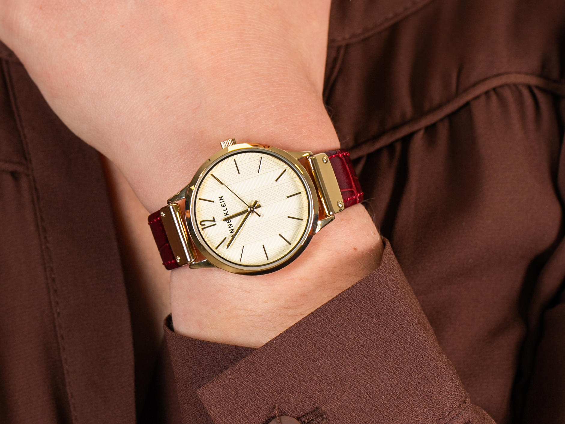 Anne Klein AK-3550CHBY zegarek klasyczny Pasek - miniatura 4
