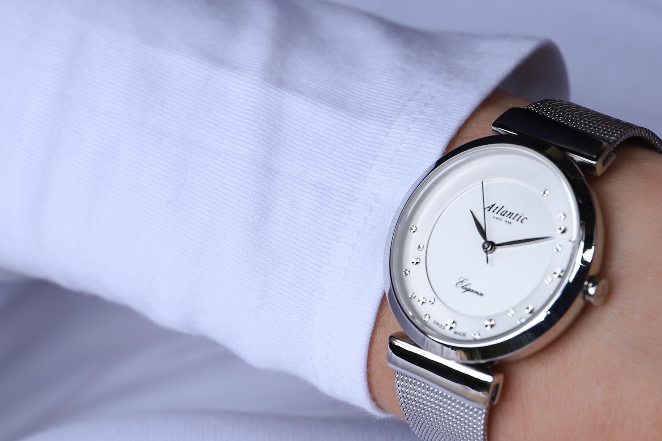 Atlantic 29039.41.29MB Elegance zegarek damski elegancki szafirowe