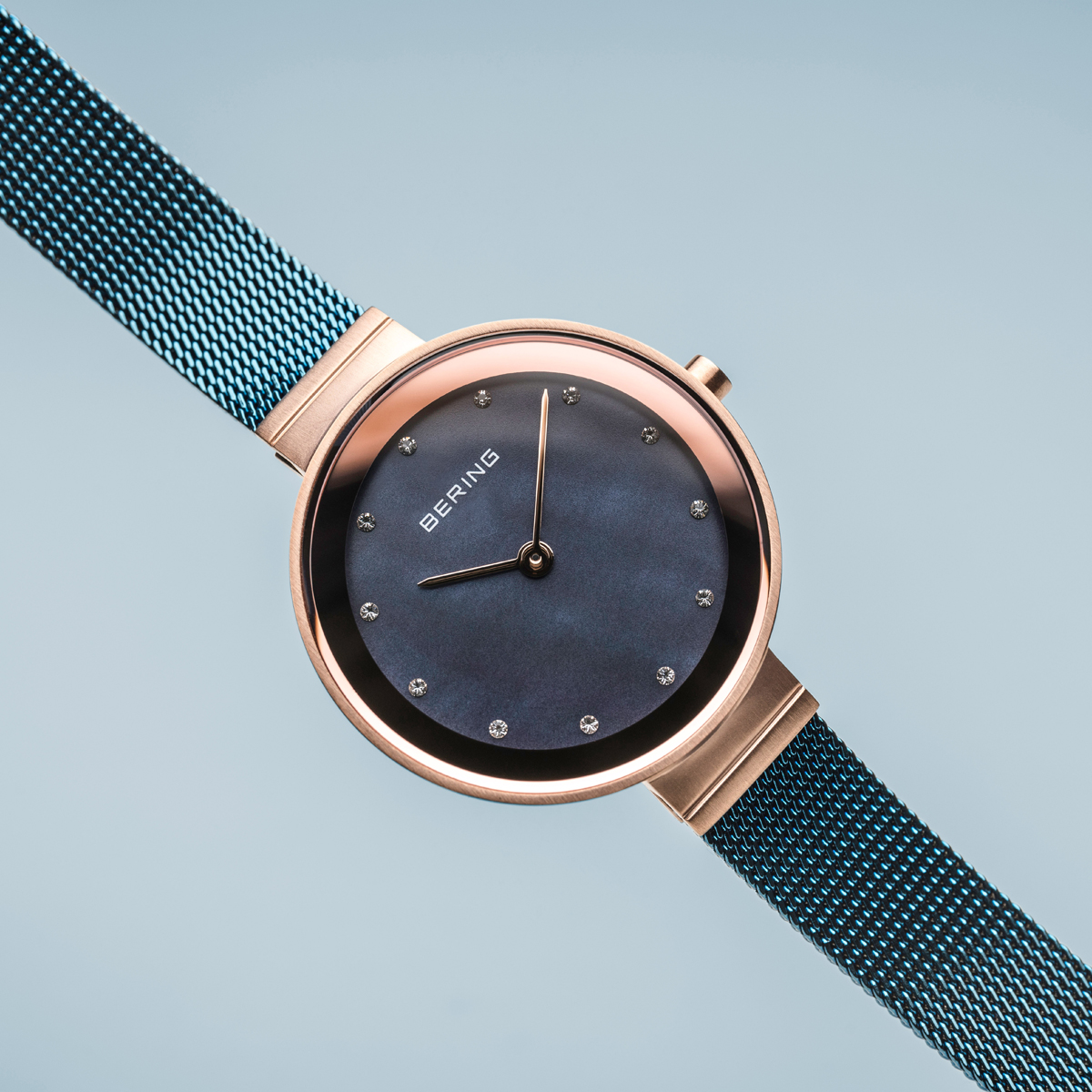 Bering 10128-368 zegarek różowe złoto klasyczny Classic bransoleta - miniatura 8